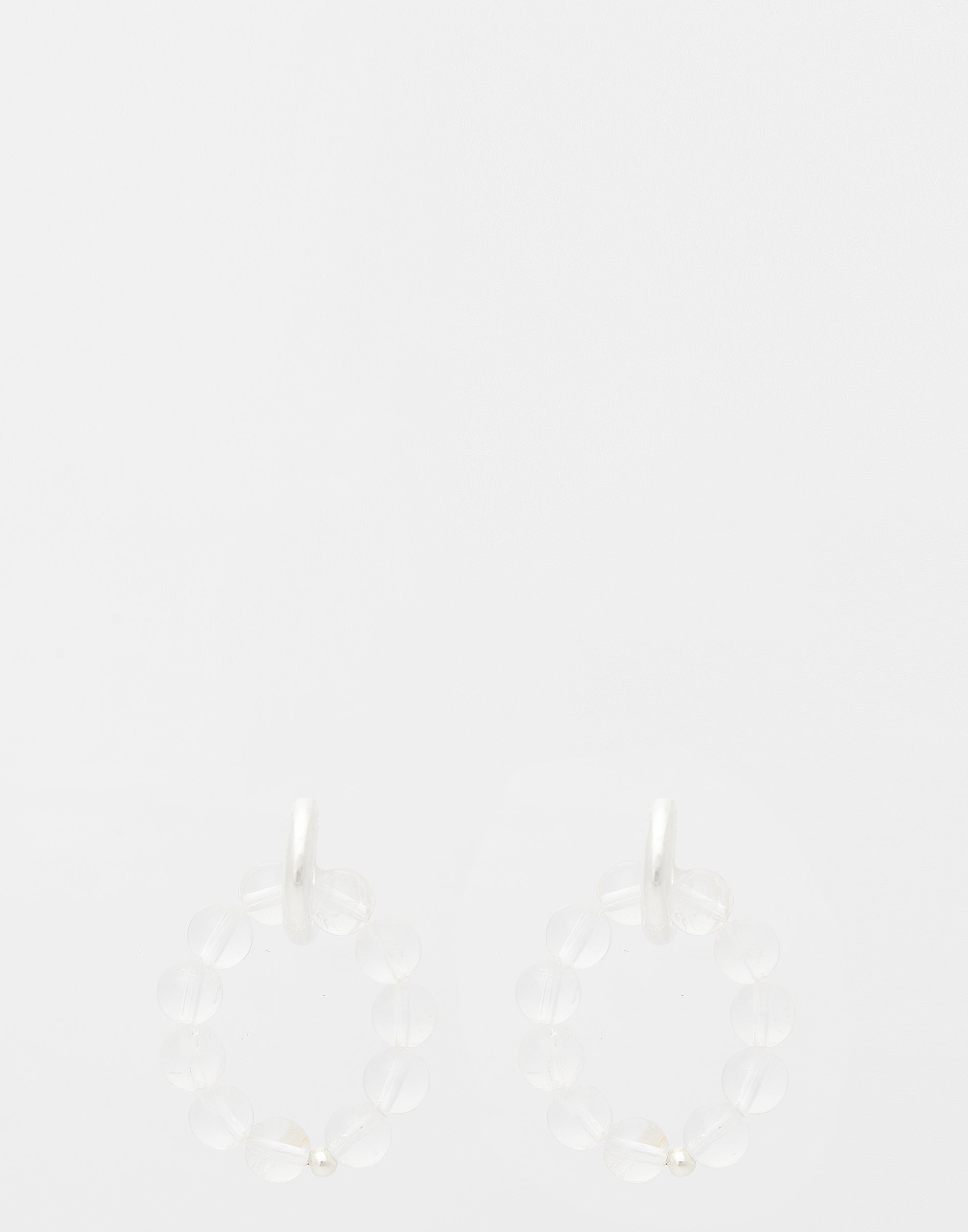 Clear Quartz & Silver Eva Earrings
