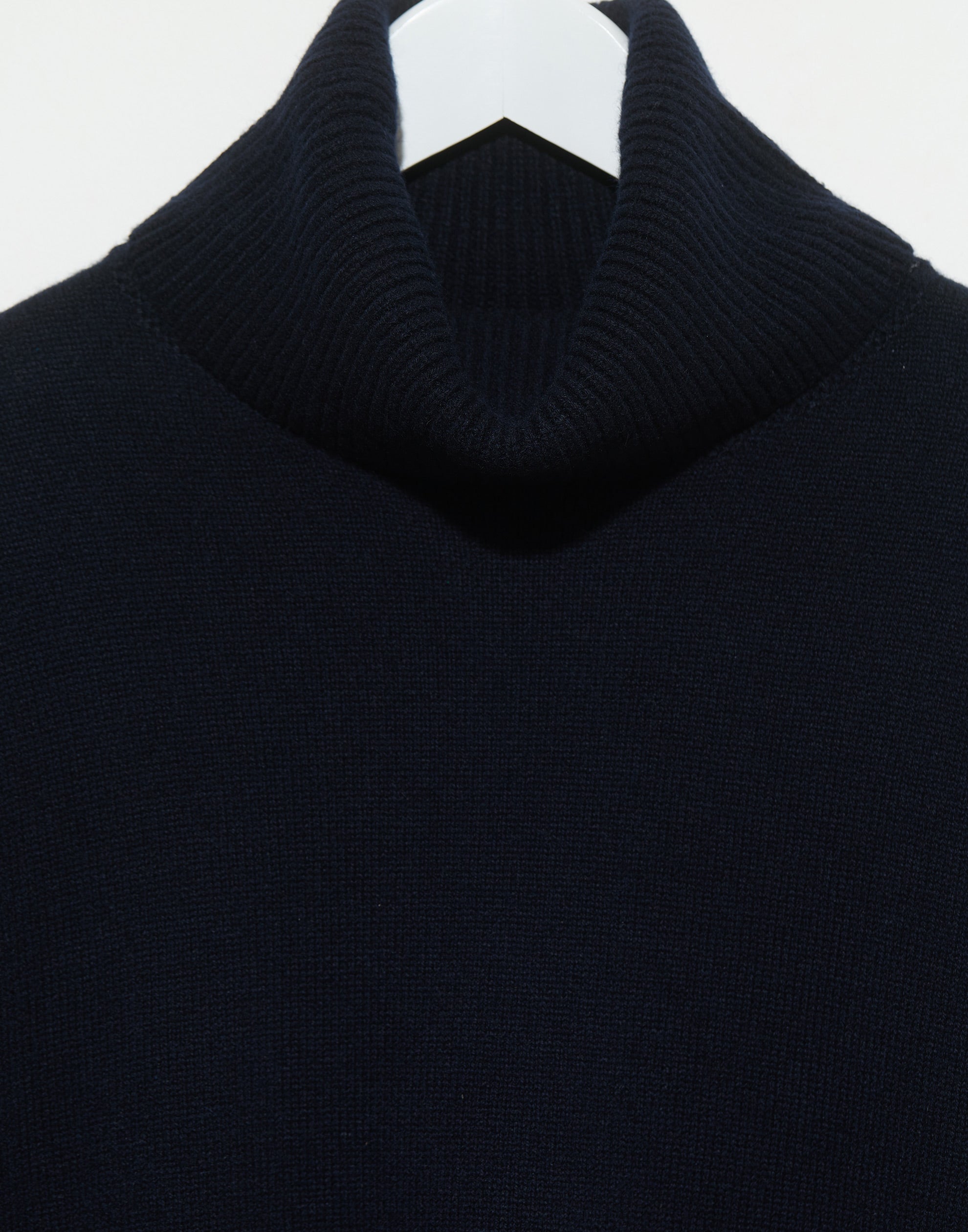 Navy Cashmere Chunky Rollneck Pullover