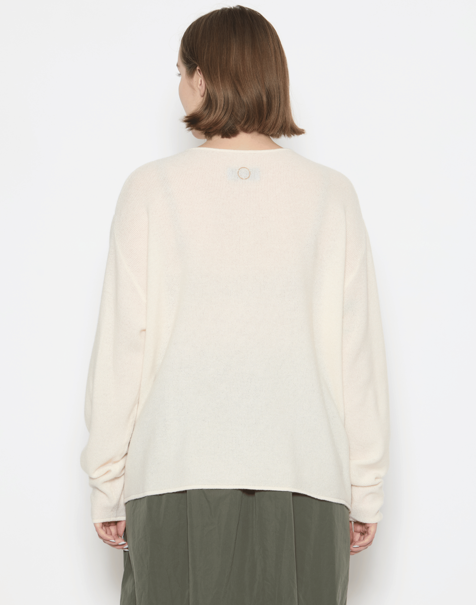 Ivory Cashmere Bagi Pullover