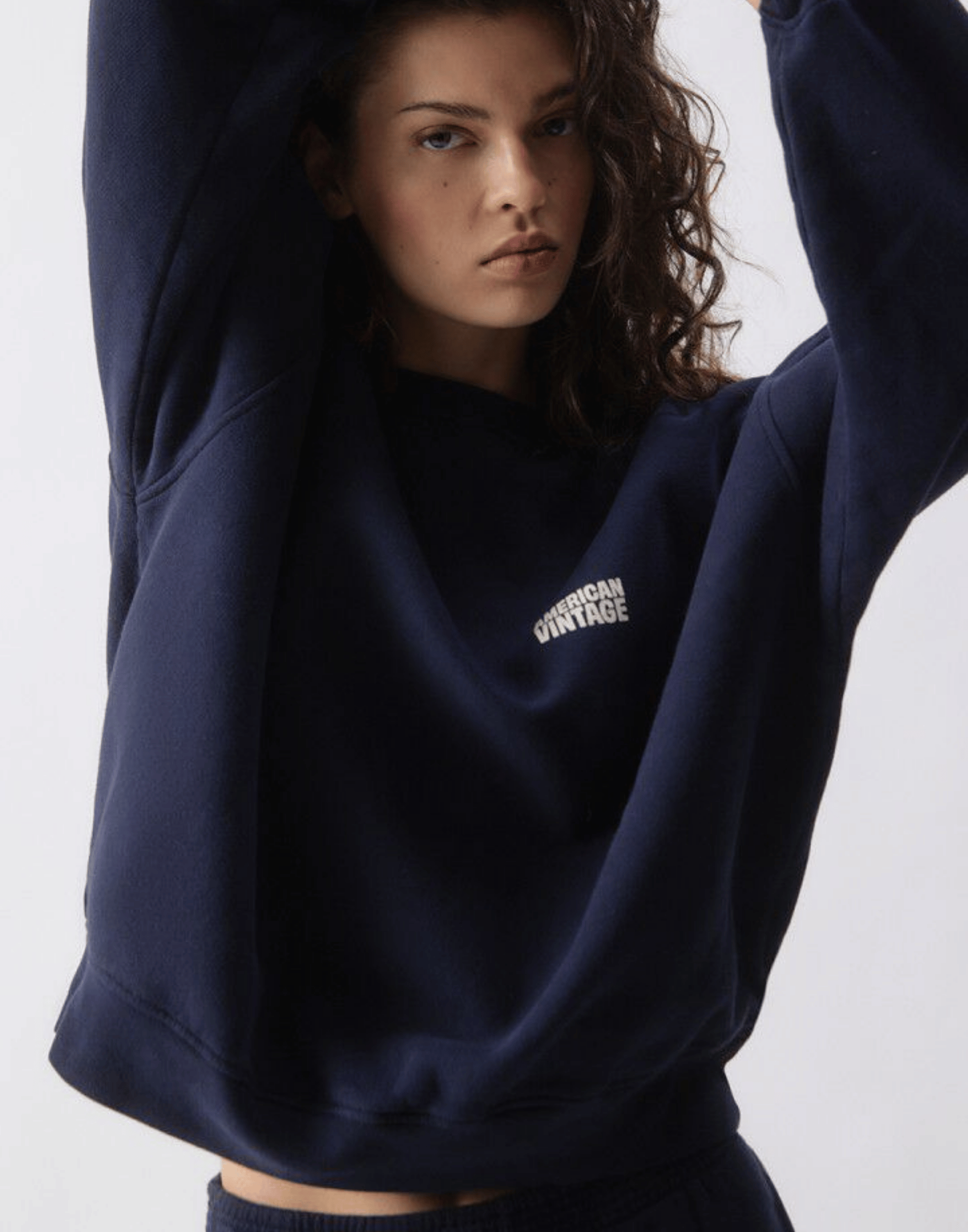 Vintage Navy Cotton Plizzy Sweater