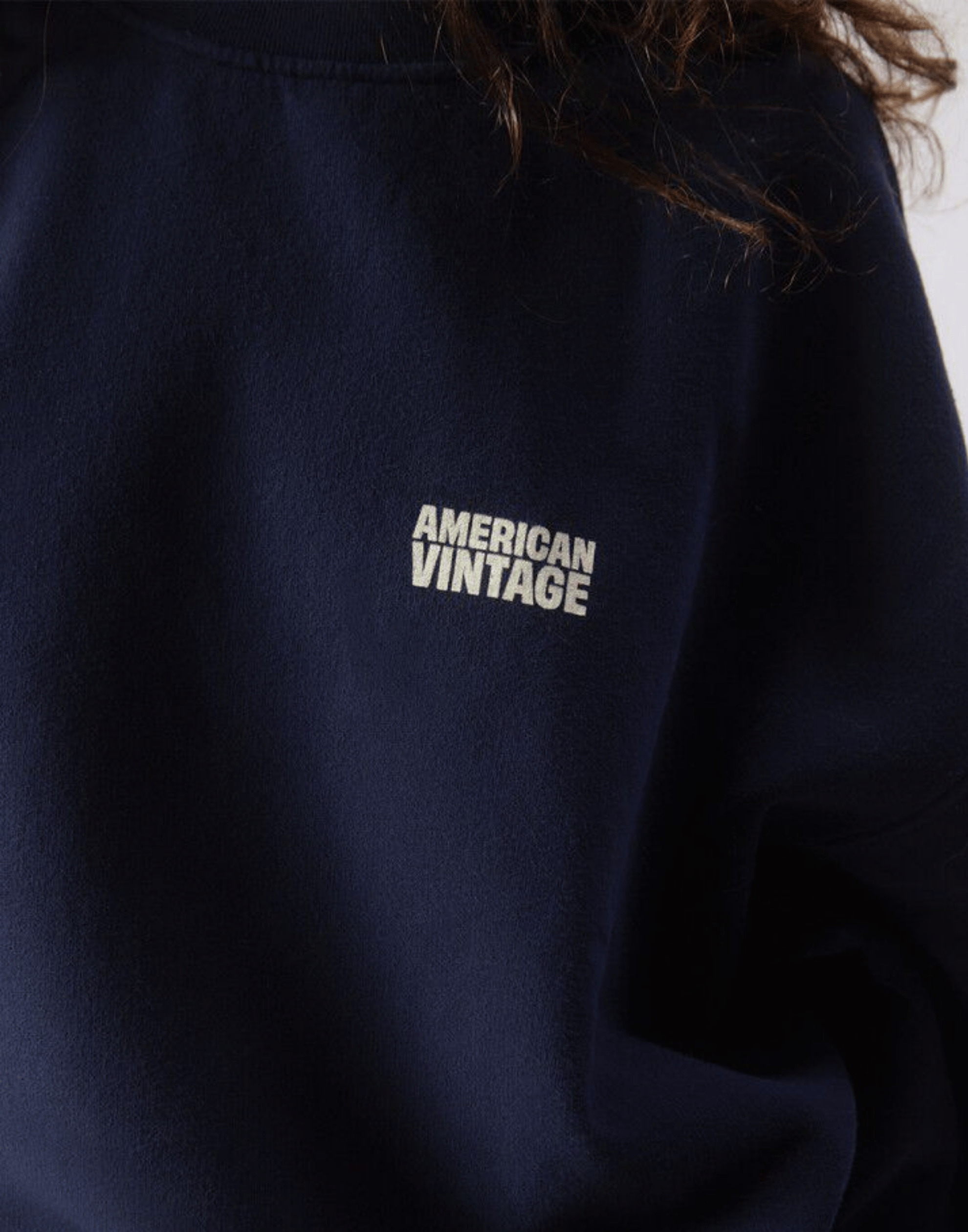 Vintage Navy Cotton Plizzy Sweater