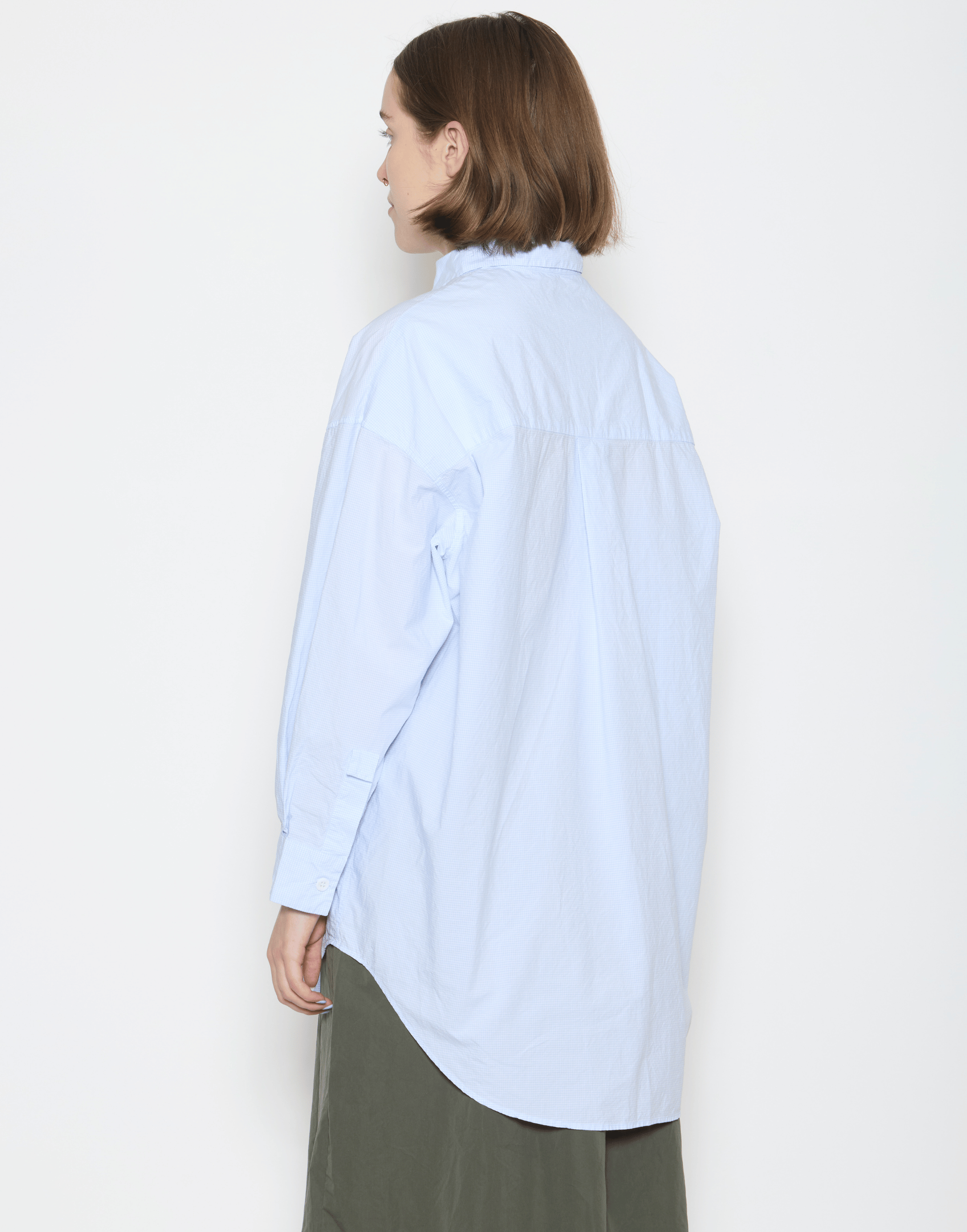 Blue Micro Check Cotton June Shirt