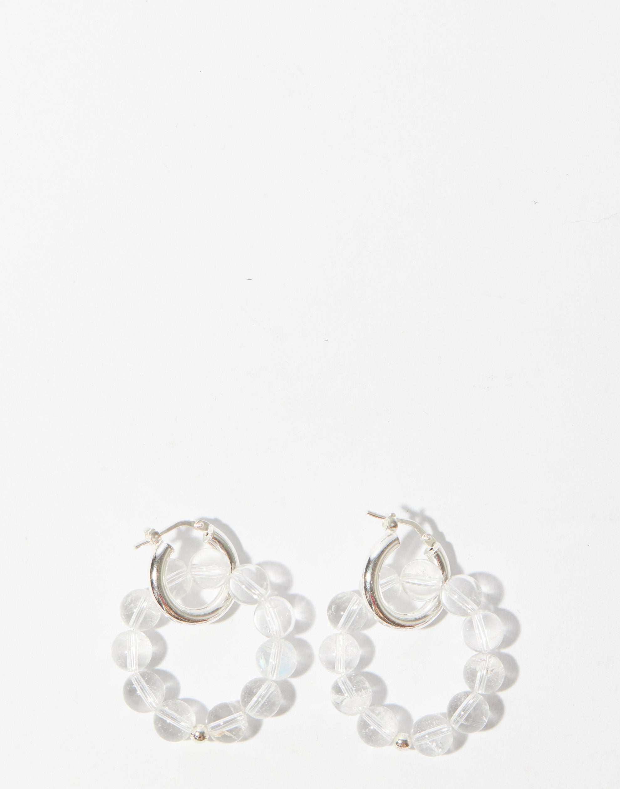 Clear Quartz & Silver Eva Earrings