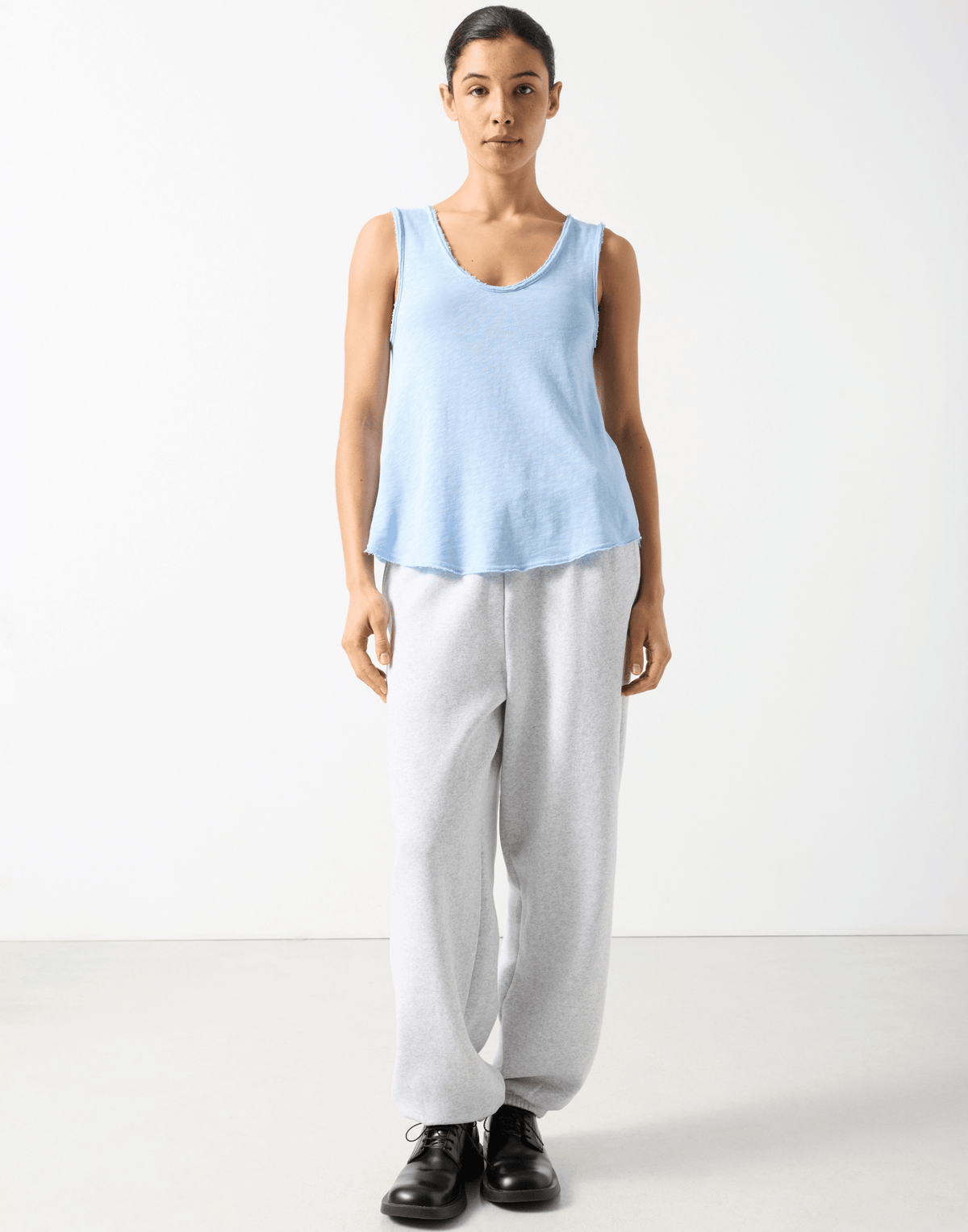 Vintage Splash Blue Cotton Sonoma Tank Top