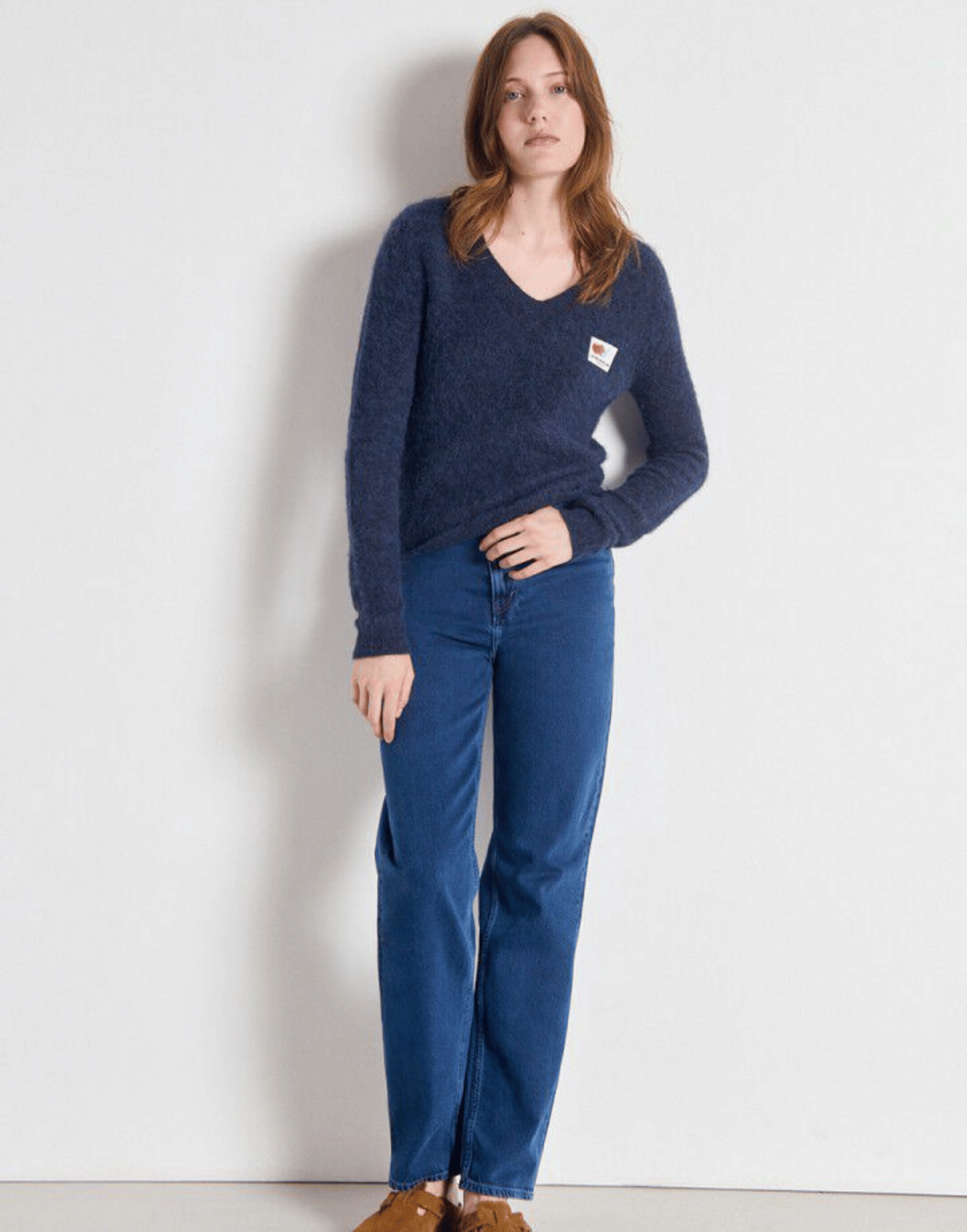 Navy Alpaca Blend Nenybay Pullover