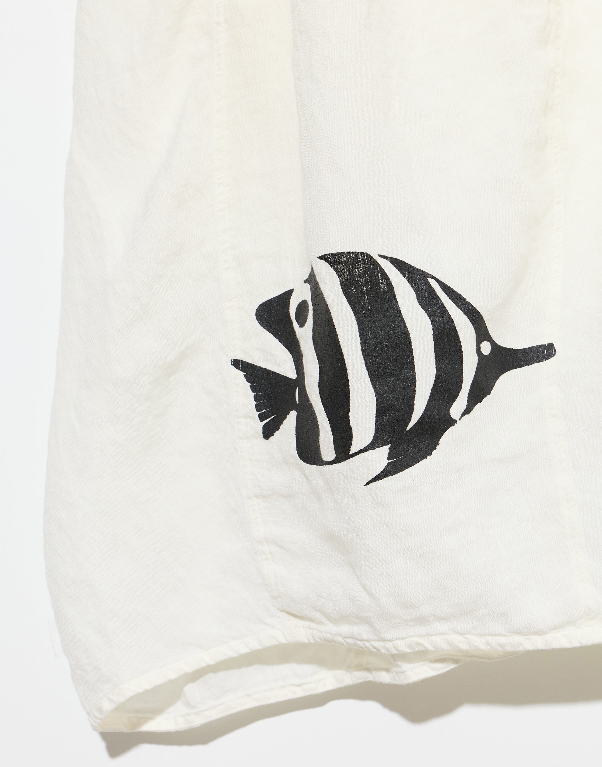 Off White Linen Sleeveless Dress