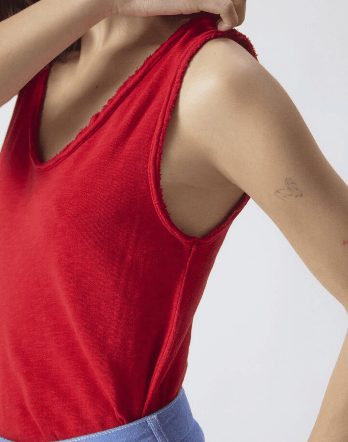 Tomato Red Cotton Sonoma Tank Top