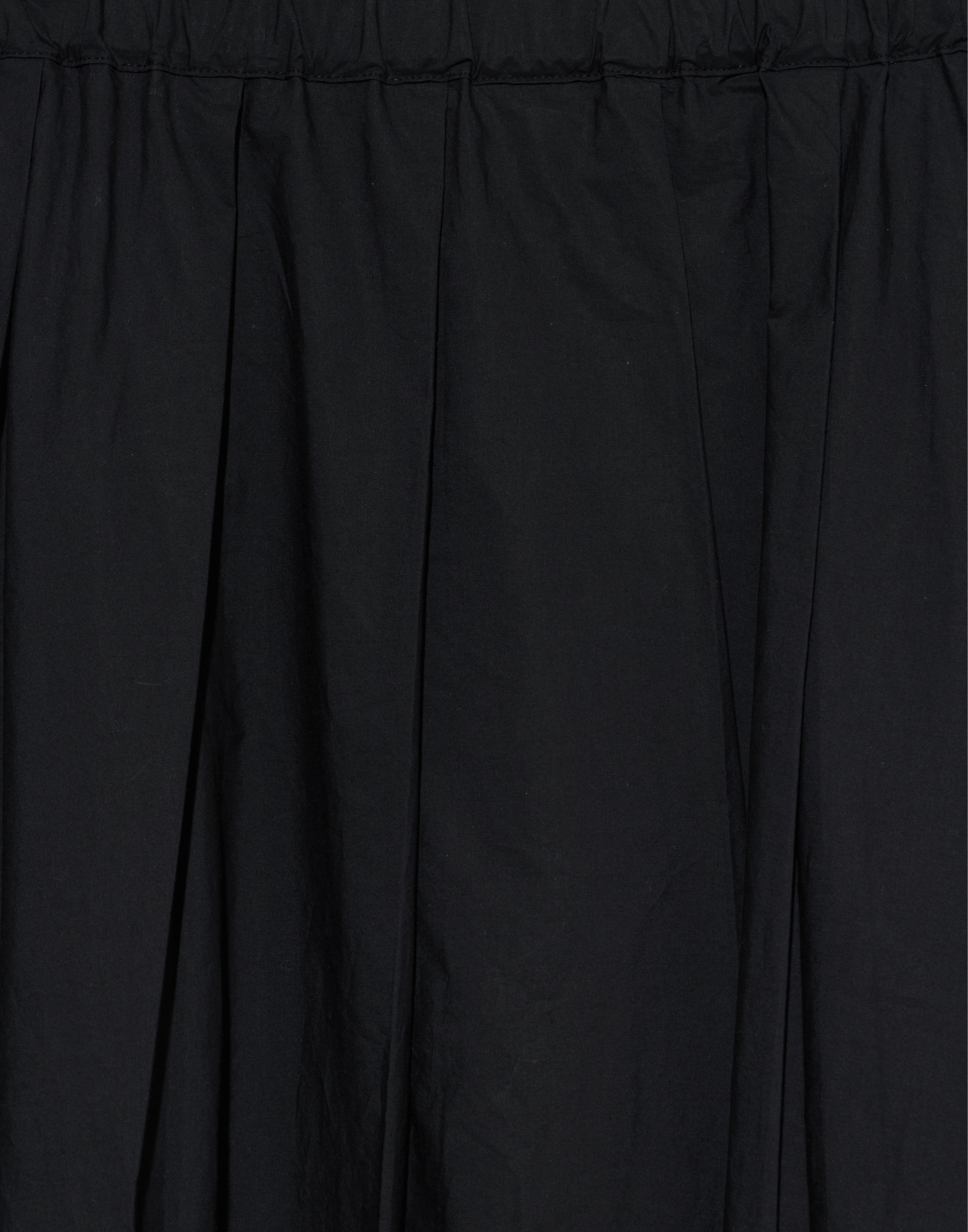 Black Cotton Poplin Skirt