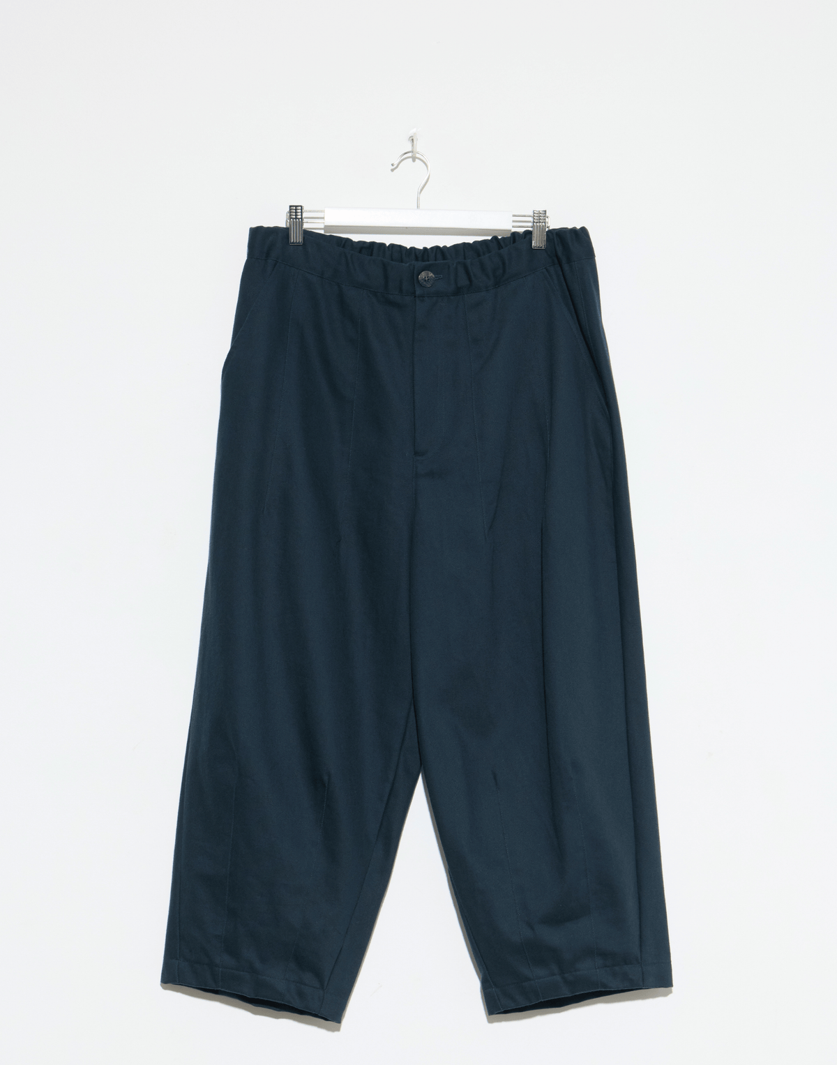 Navy Cotton Twill Stevie Barrel Pants