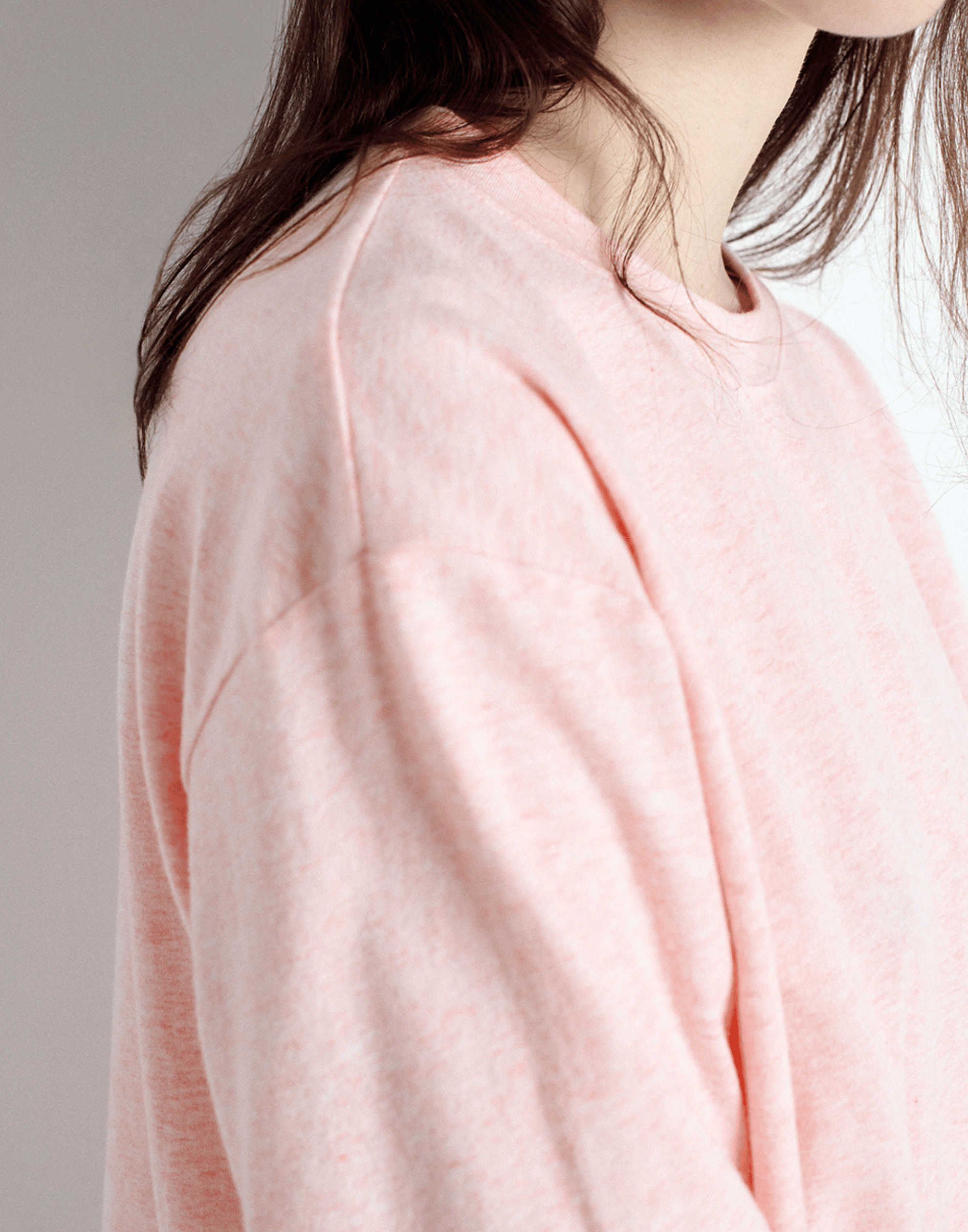 Icing Melange Cotton Blend Ypawood Long Sleeve T-Shirt