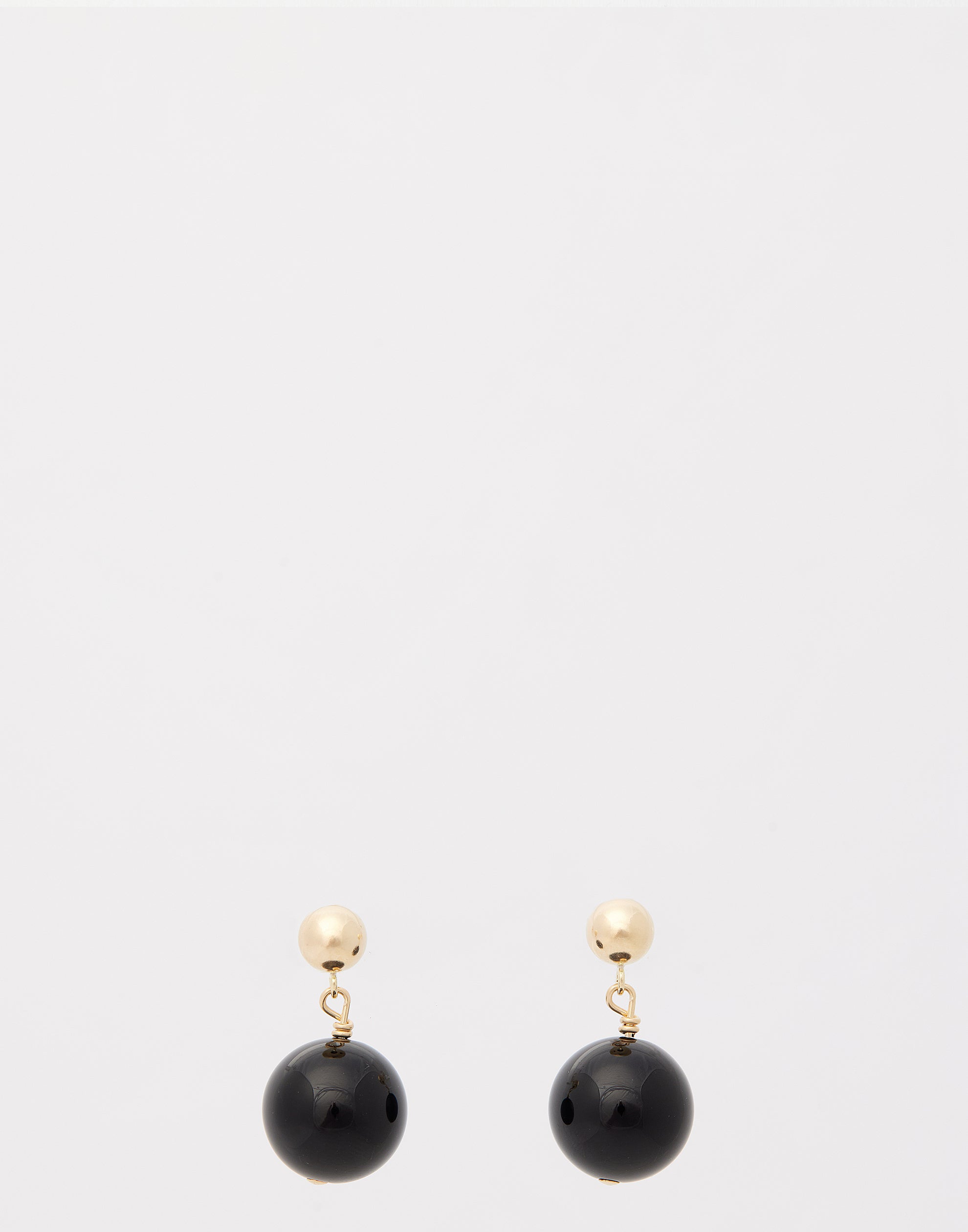Onyx & Gold Porter Drop Earrings