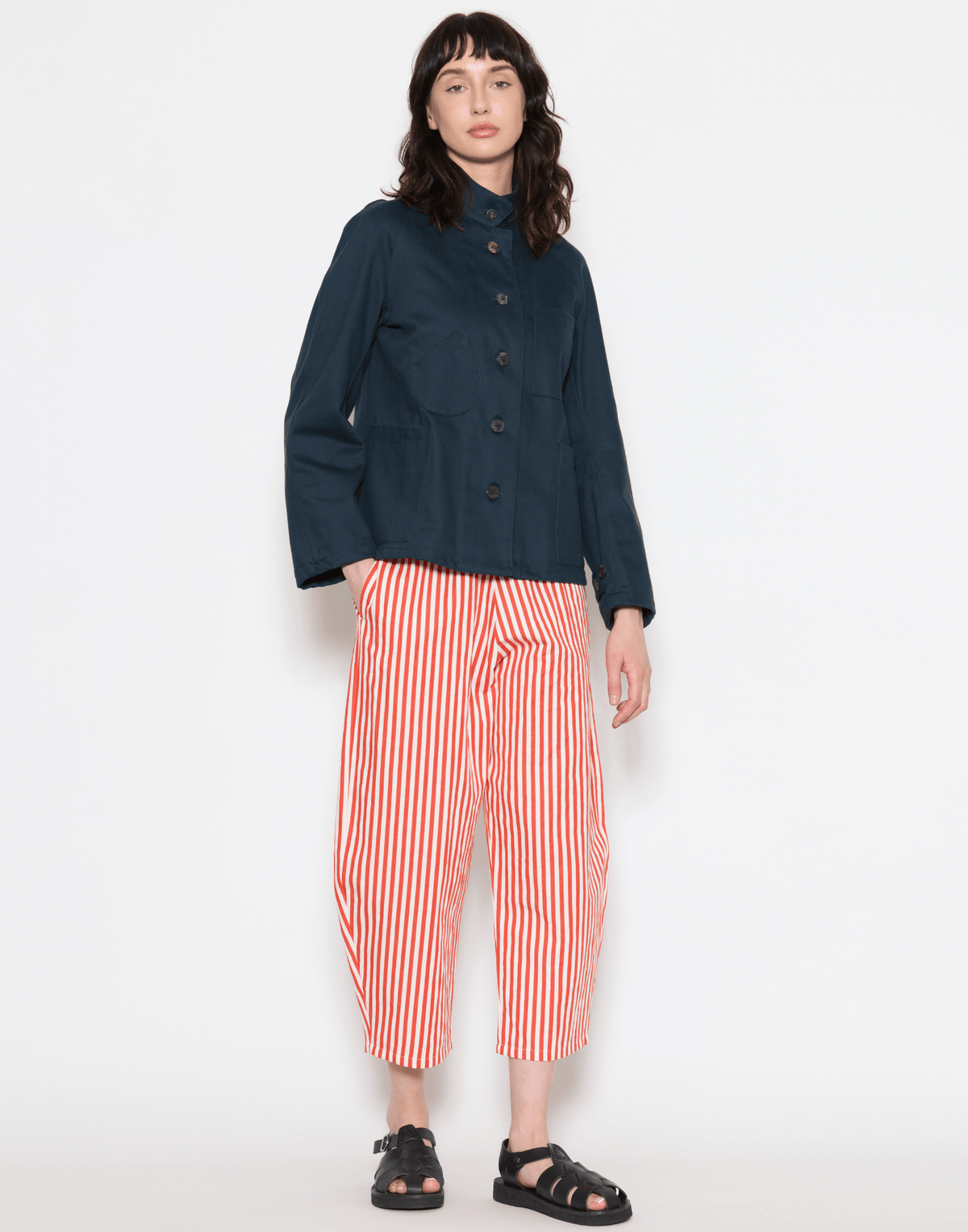 Navy Cotton Twill Train Drivers Jacket