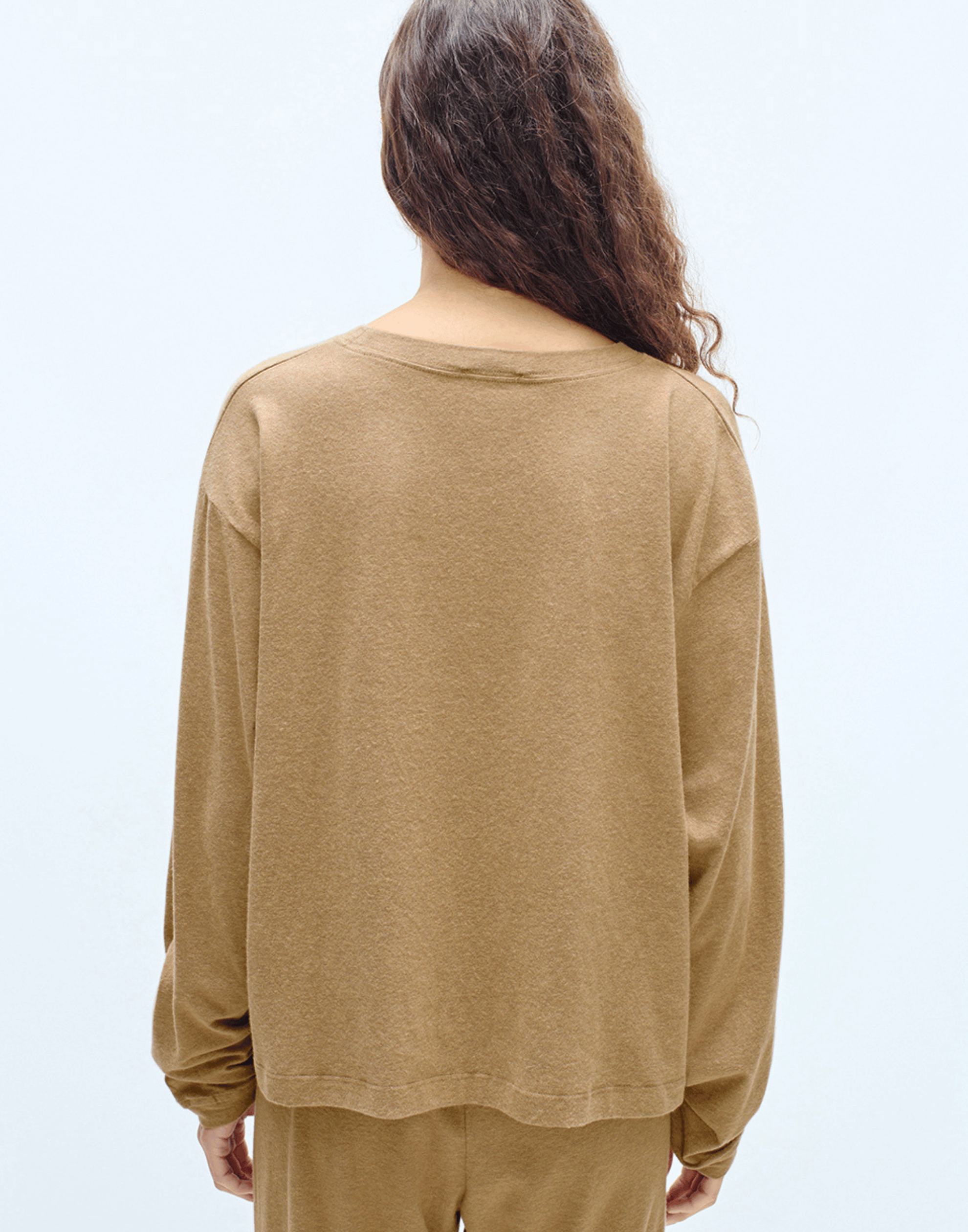 Macchiato Cotton Blend Ypawood Long Sleeve T-Shirt
