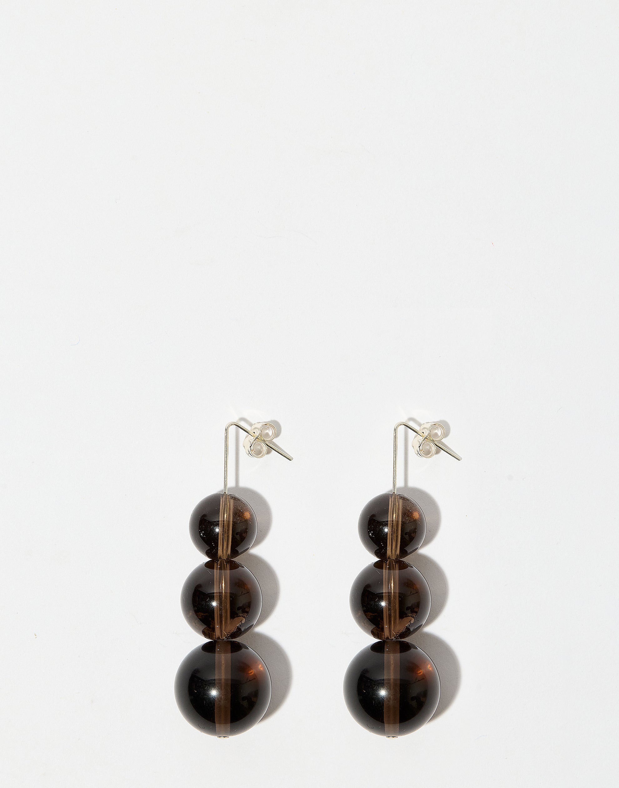Smokey Quartz & Silver Quinn Earrings