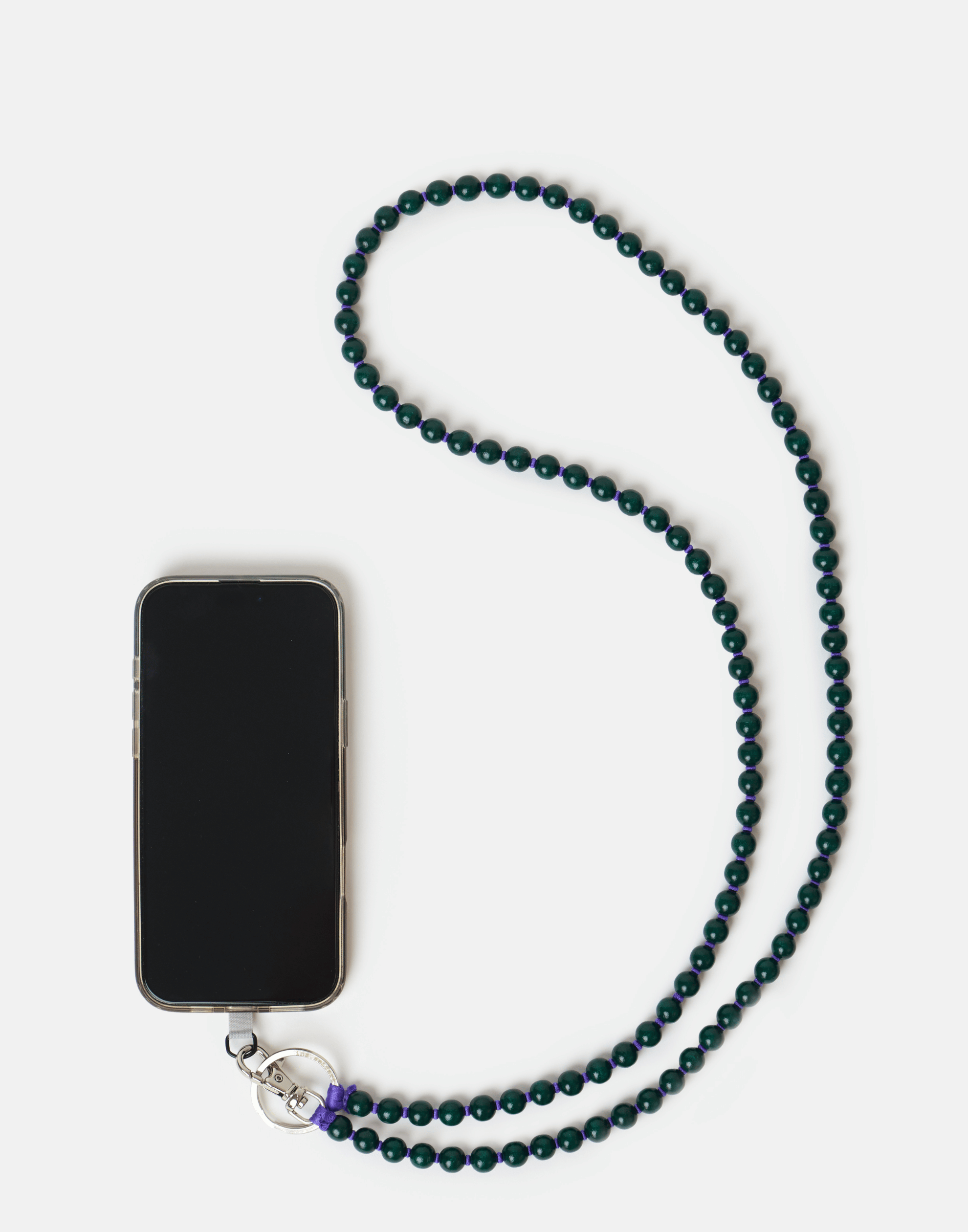 Dark Green & Purple Phone Necklace