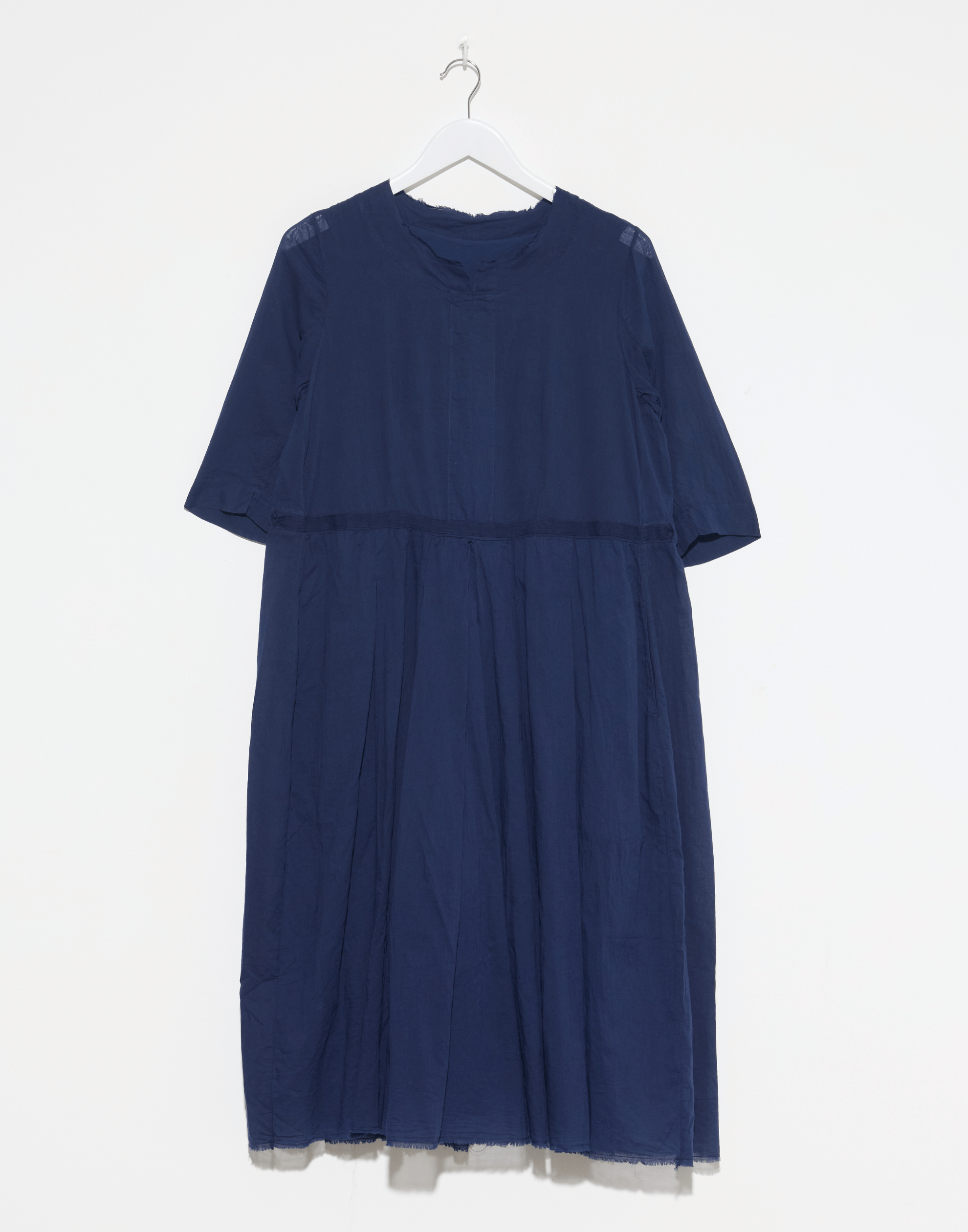 Ink Blue Cotton Voile Darja Dress