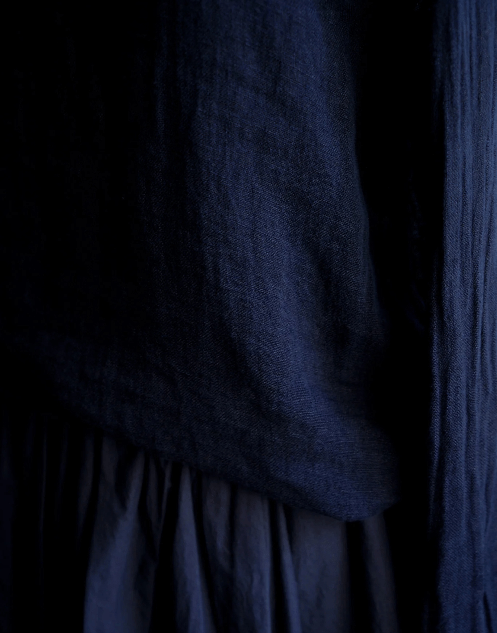 Dark Navy Linen Gauze Lilly Top