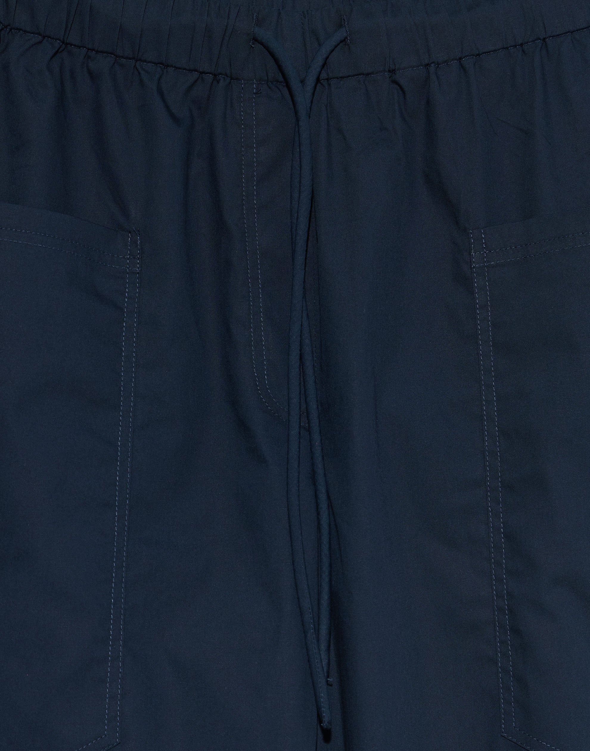 Navy Cotton Poplin Edna Pants