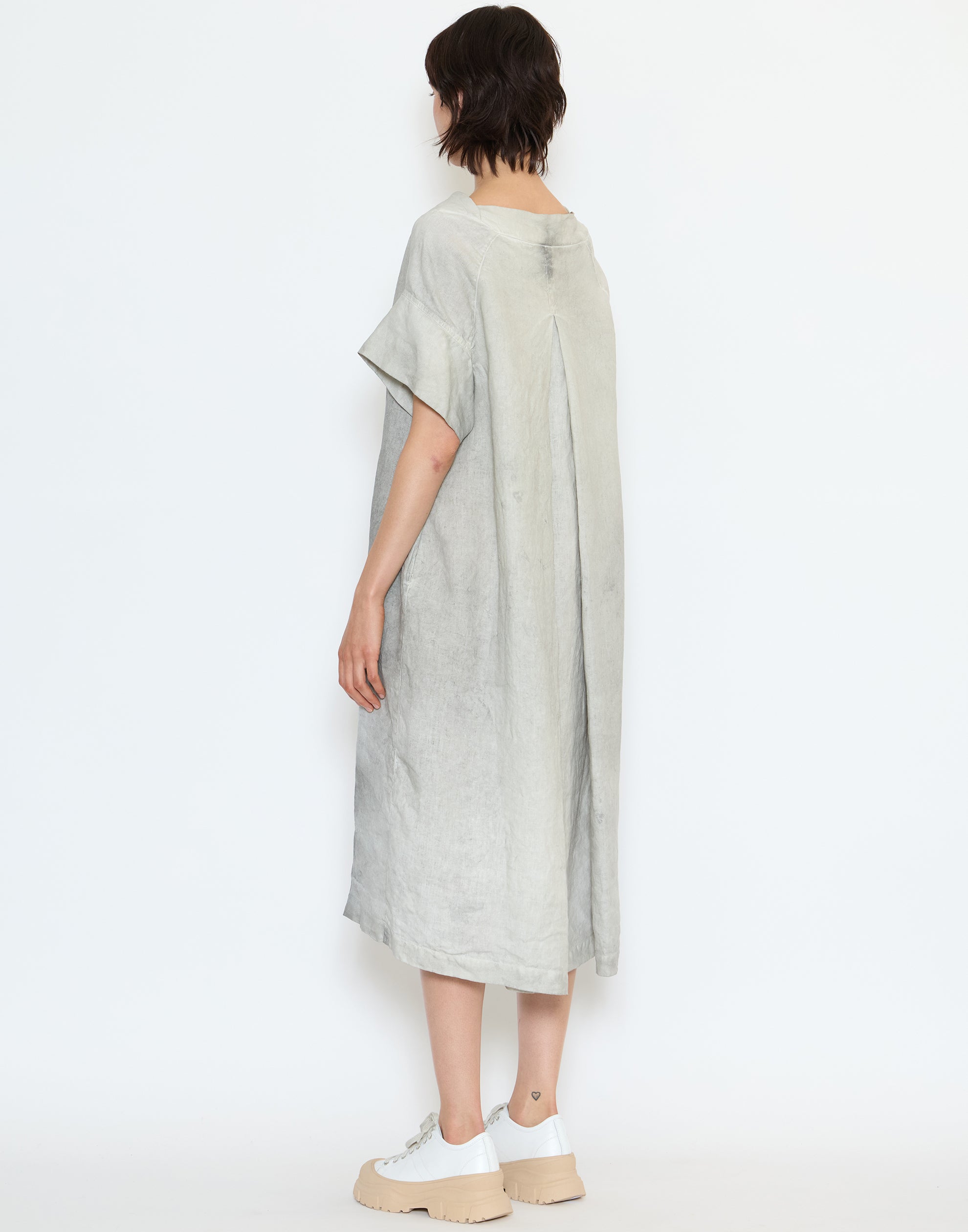 Moon Pigment Linen Midi Dress