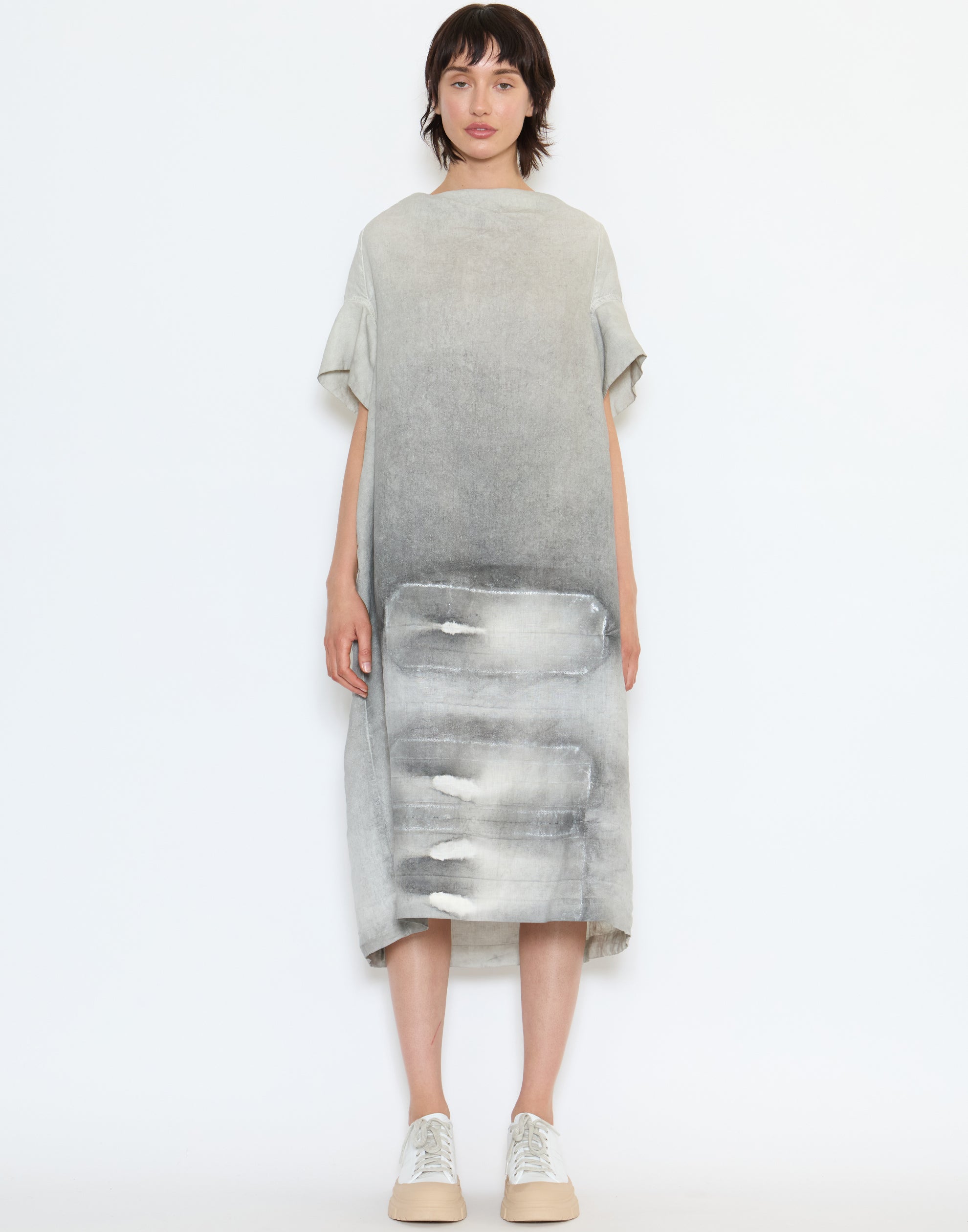 Moon Pigment Linen Midi Dress
