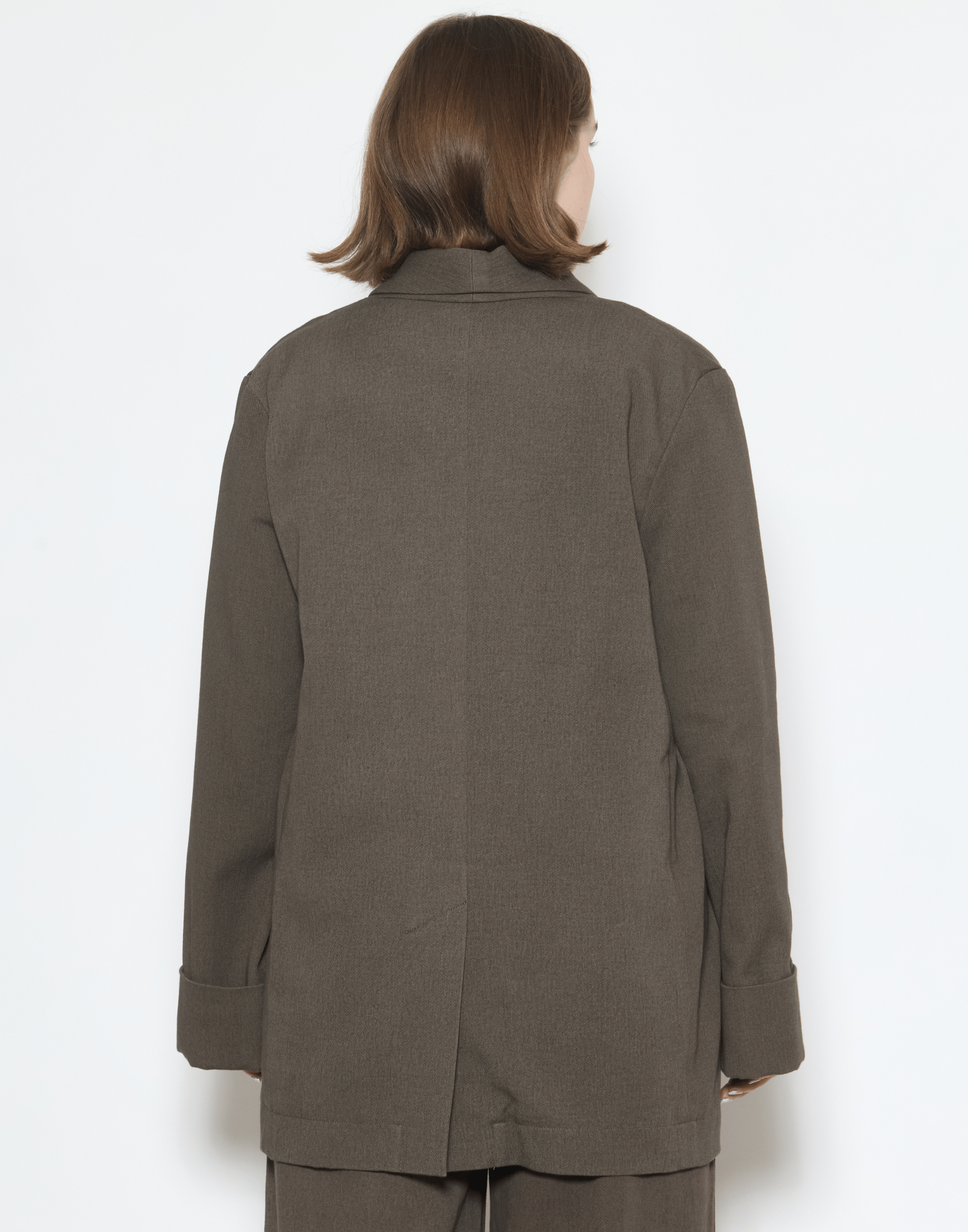 Barnwood Brown Cotton Painted Blazer