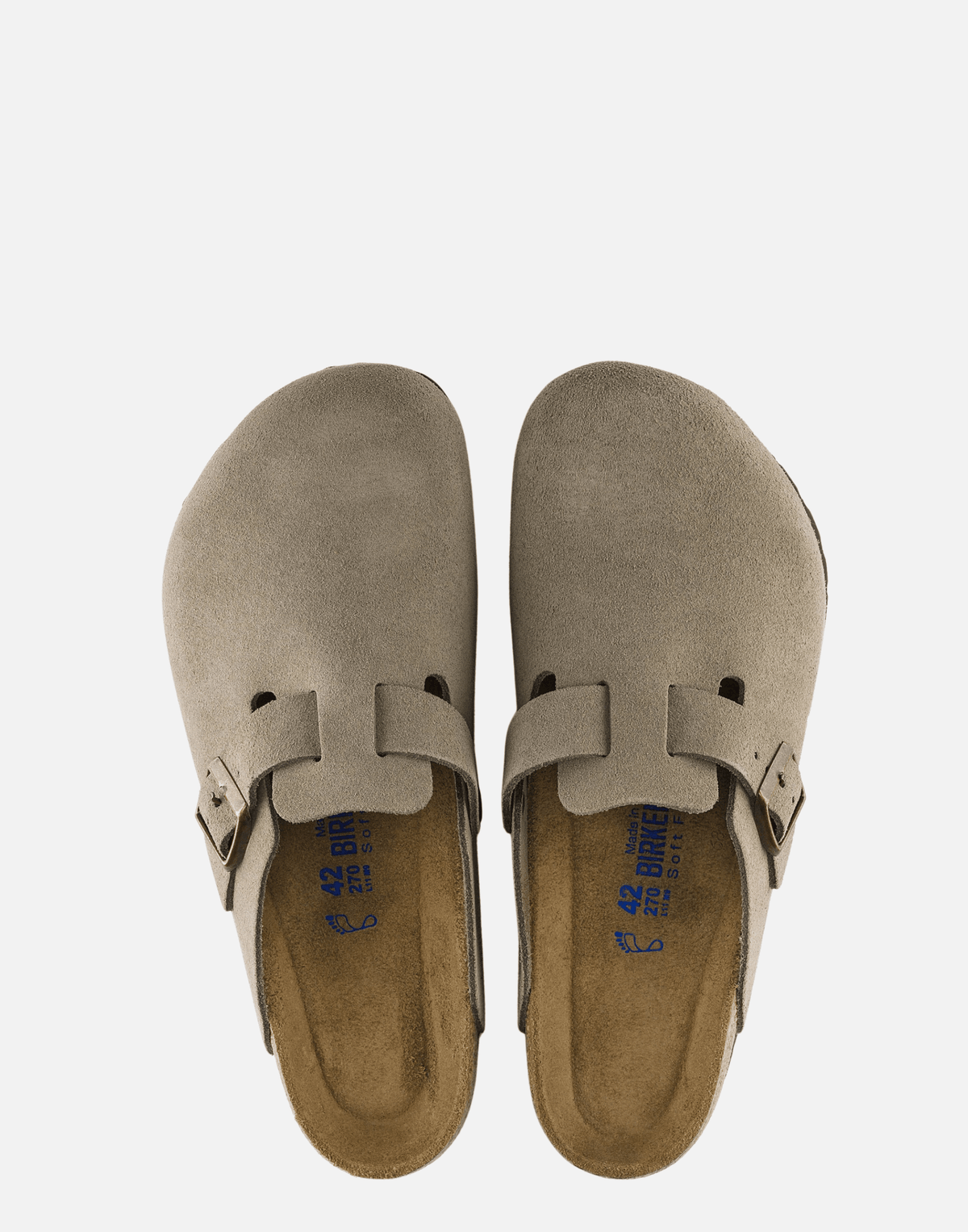 Regular SFB Taupe Suede Leather Boston Slides