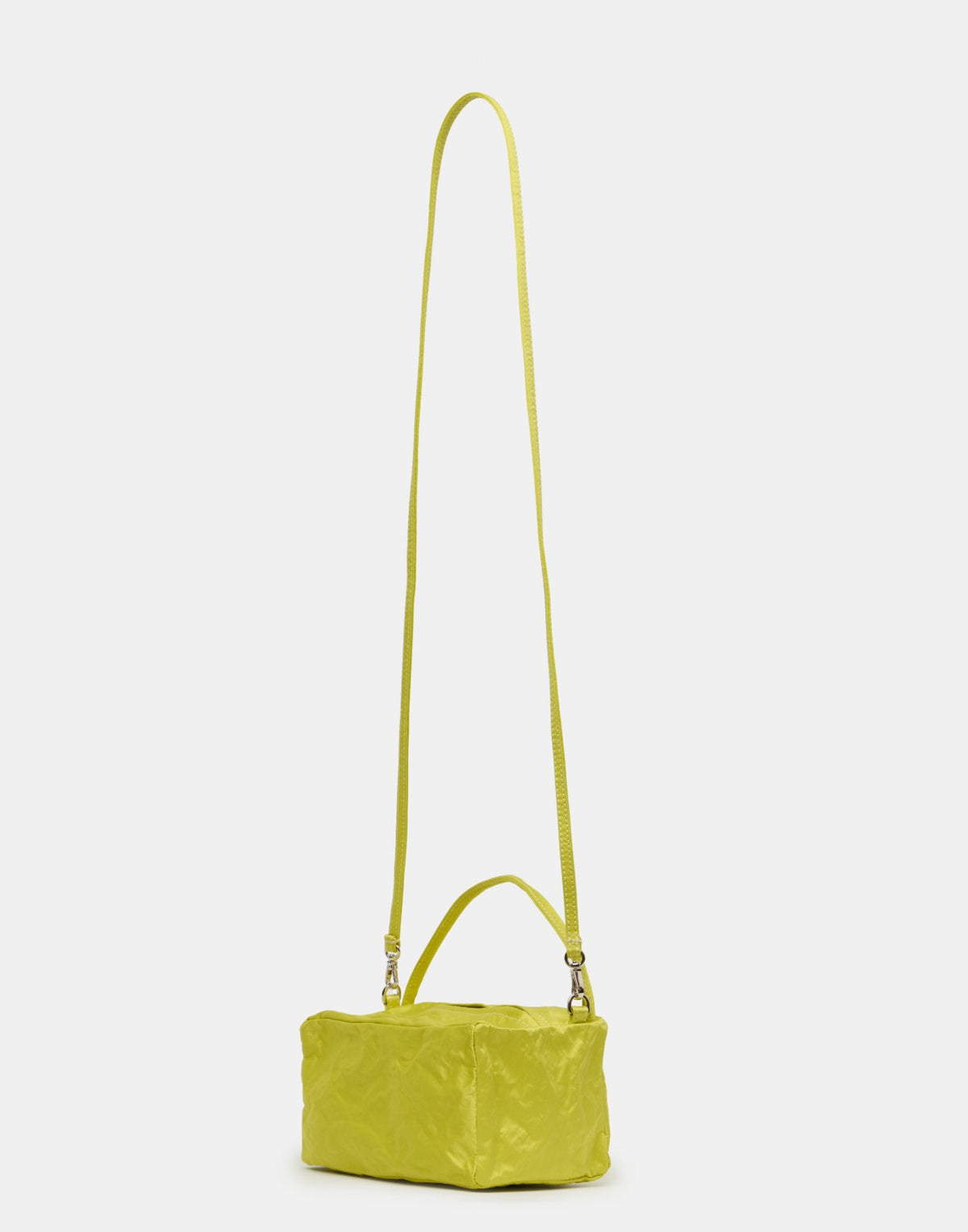 Lemon Satin & Metallic Foil Box Bag