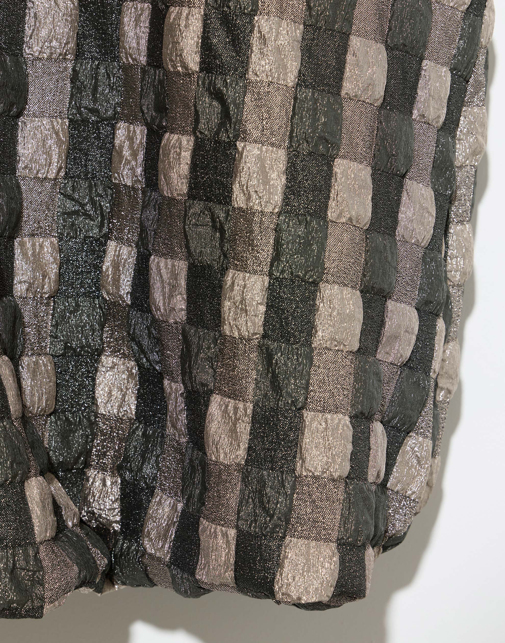 Bronze Metallic Check Dyrken Dress