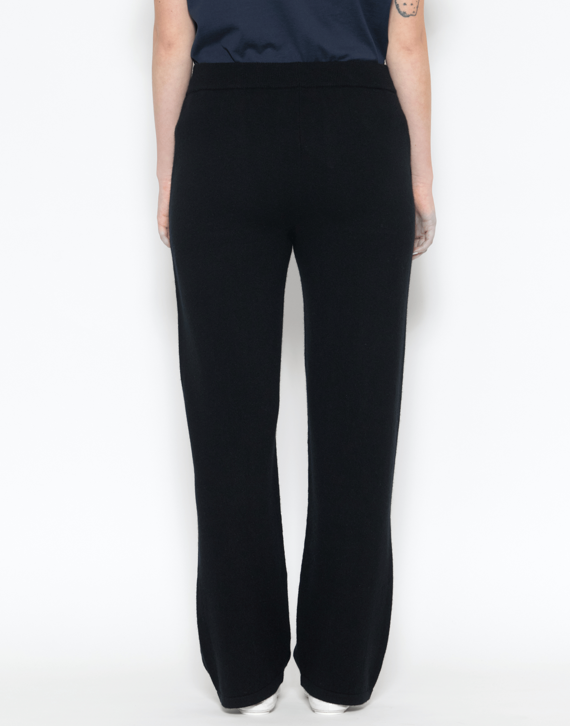 Black Cashmere Pocketed Pants