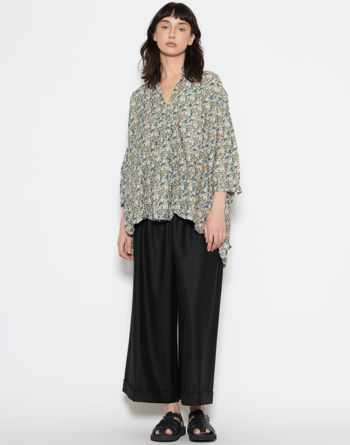 Daisy Floral Liberty Print Cotton Kora Lavato Top
