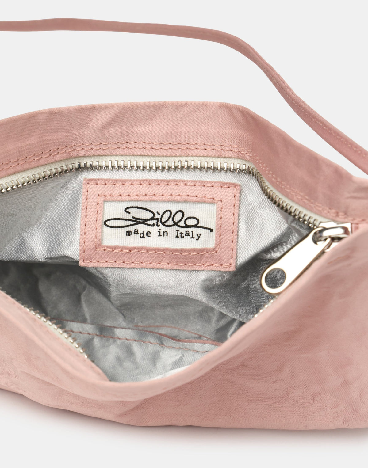 Pale Pink Satin & Metallic Foil Mini Bag