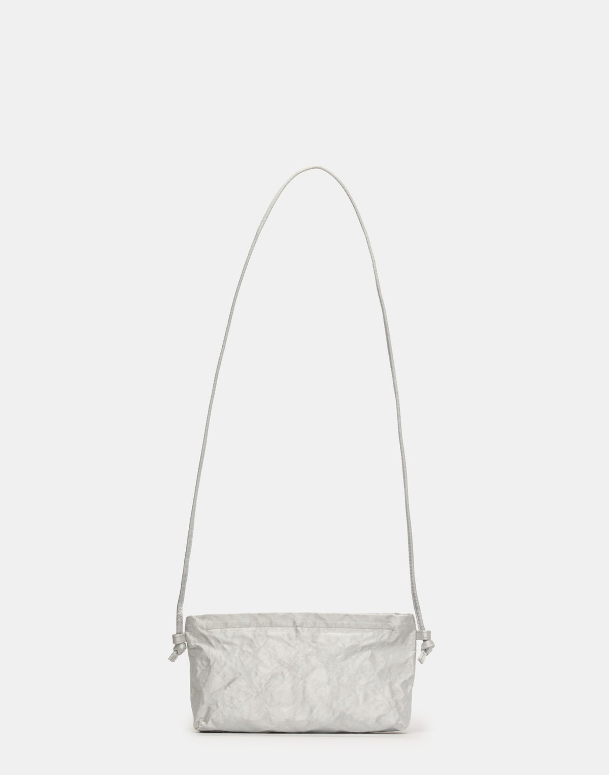 Silver Satin & Metallic Foil Mini Bag