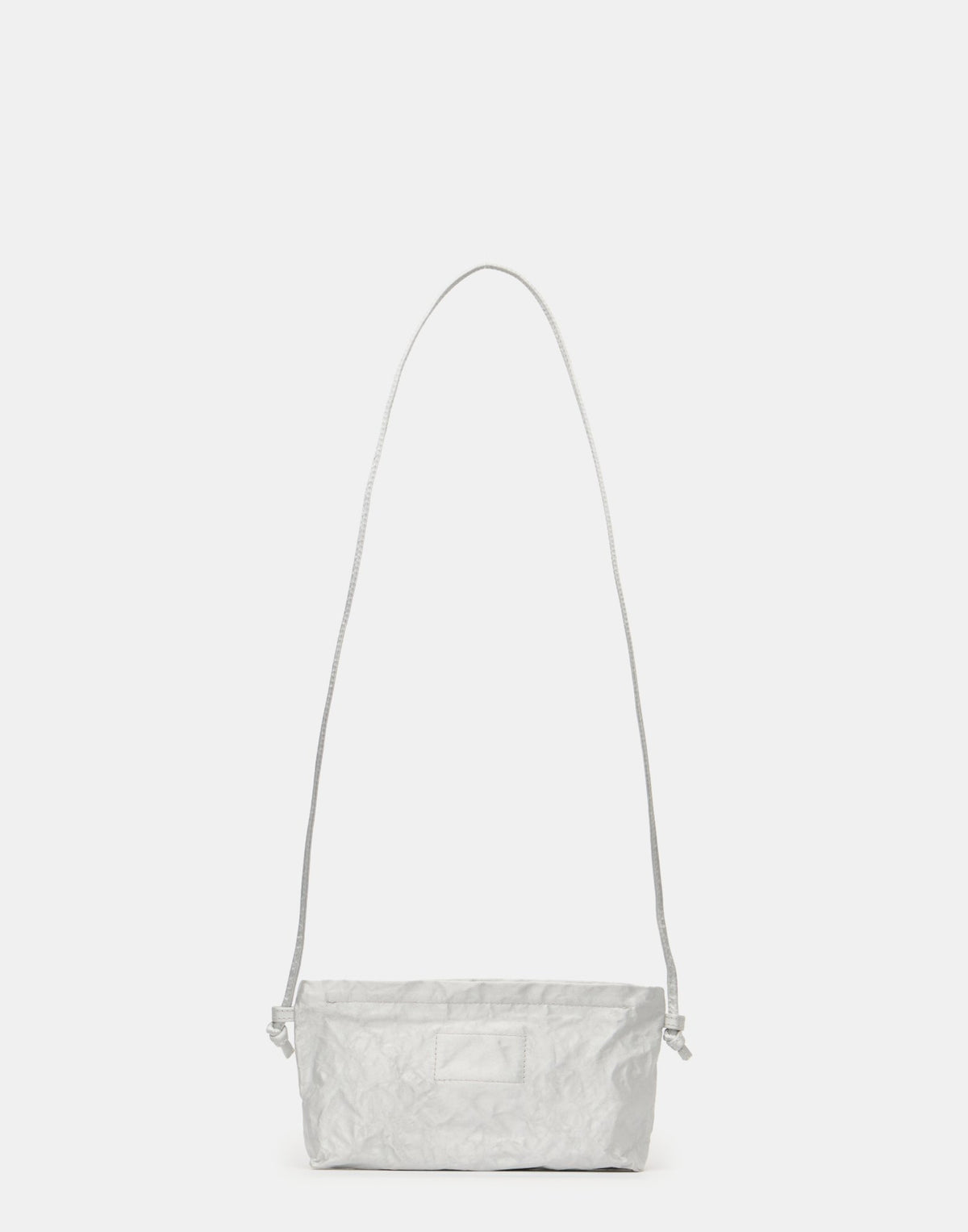 Silver Satin & Metallic Foil Mini Bag