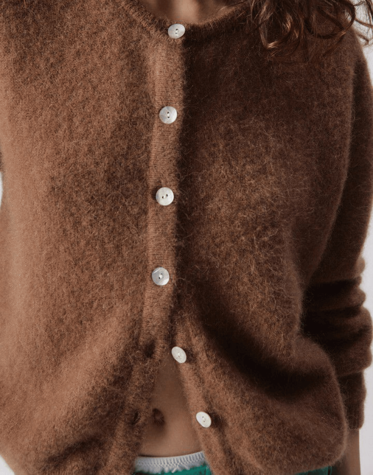 Chocolate Melange Wool & Alpaca Vitow Cardigan