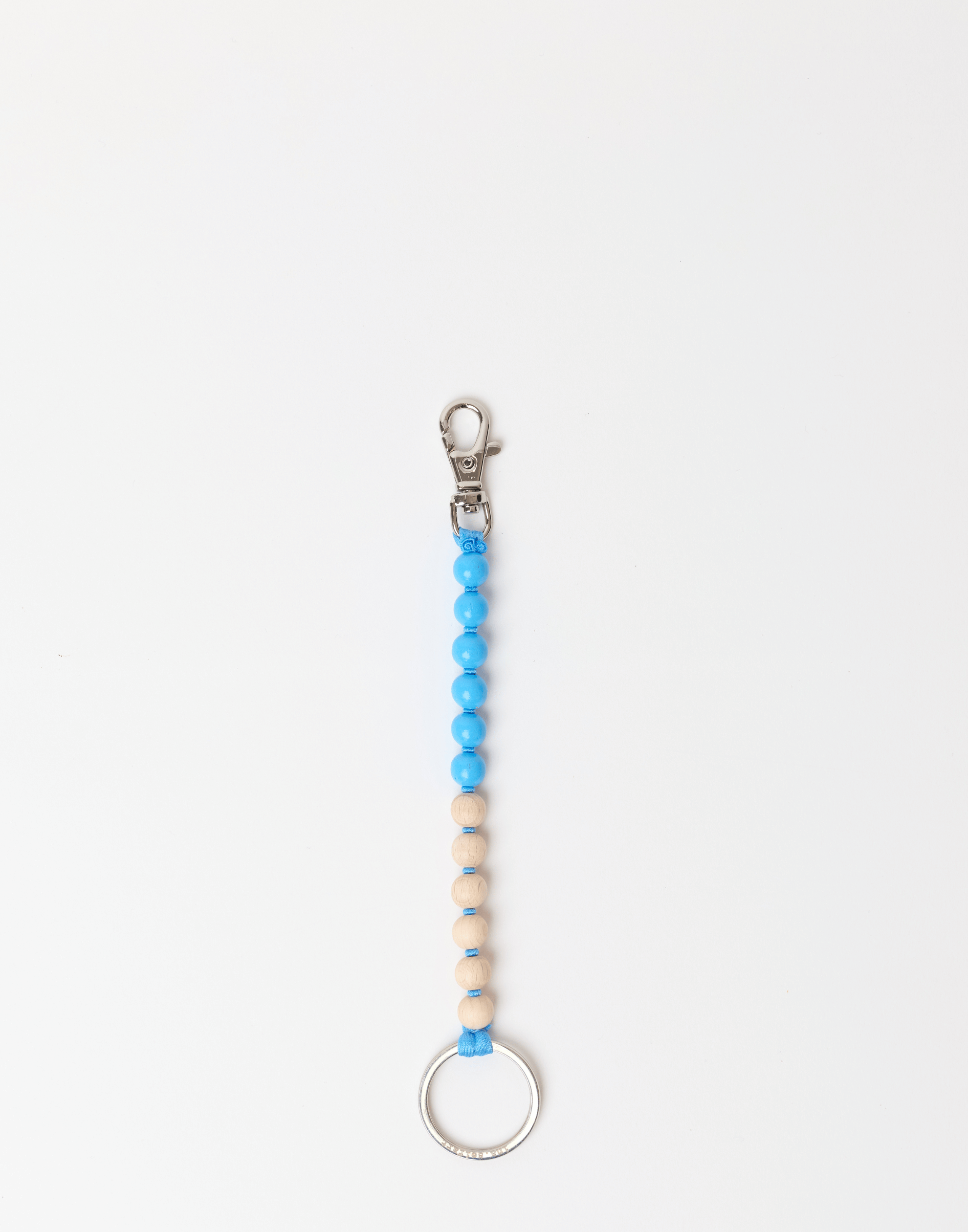 Sky Blue Duo Perlen Short Key Chain