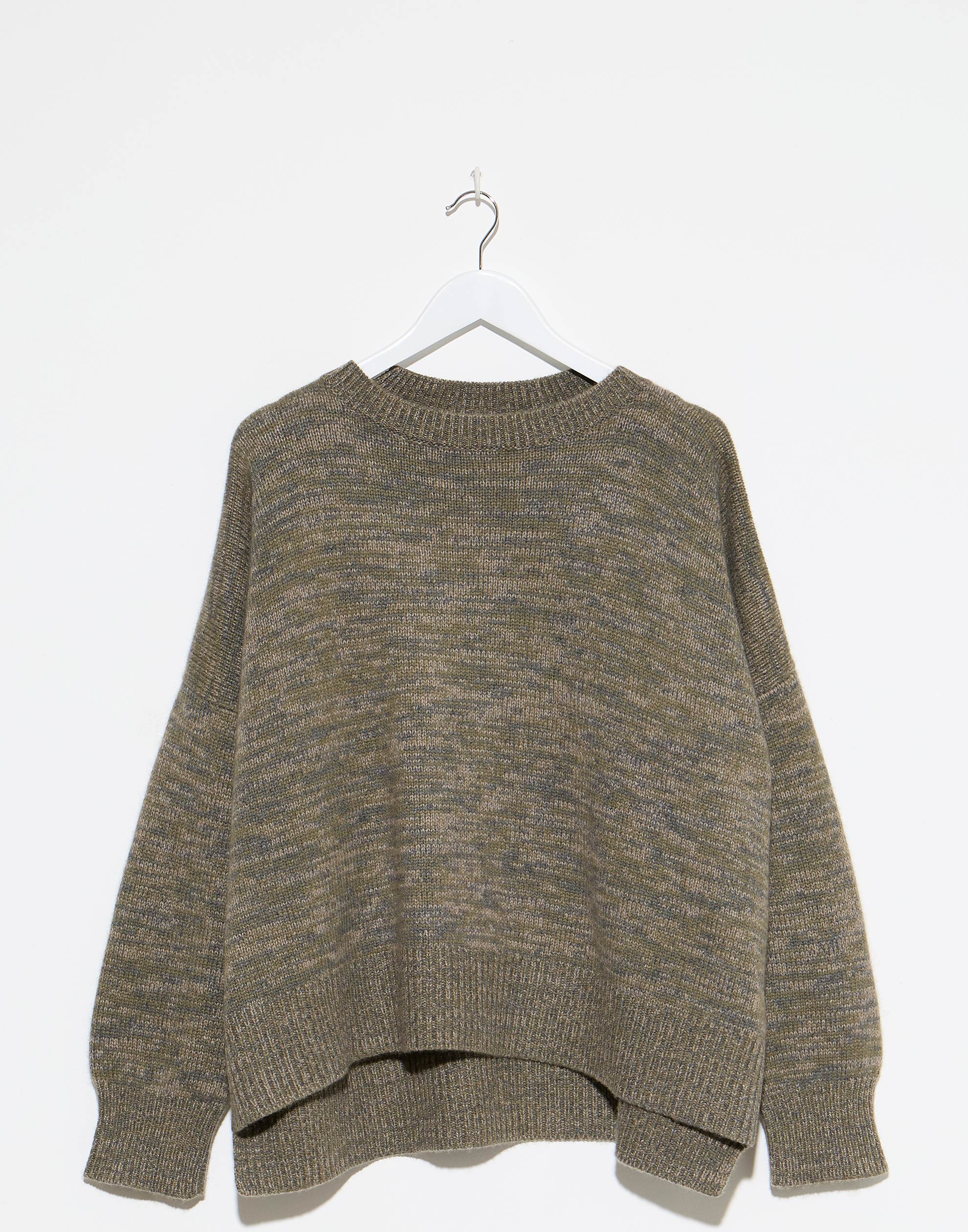 Moss Taupe Cashmere Aila Chunky Pullover
