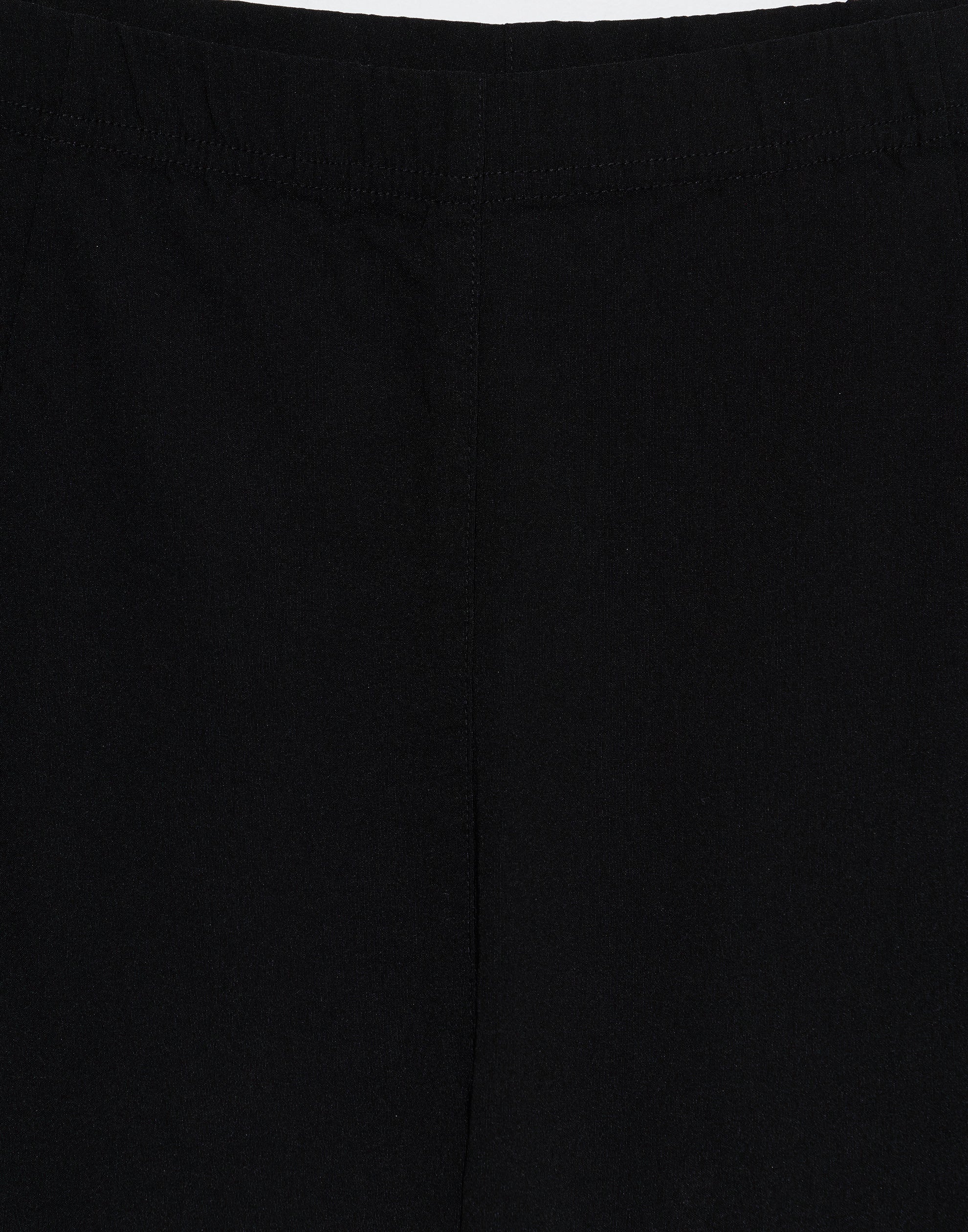 Black Viscose Blend Stretch Pants