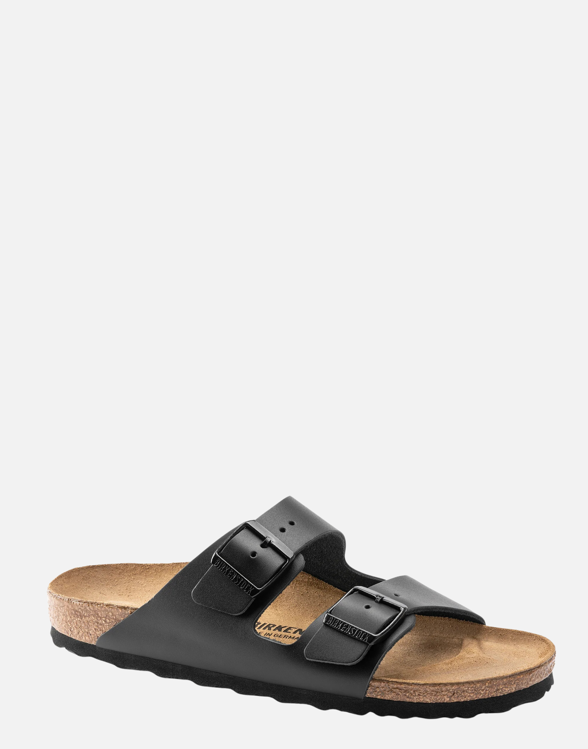 Regular Black Smooth Leather Arizona Sandals