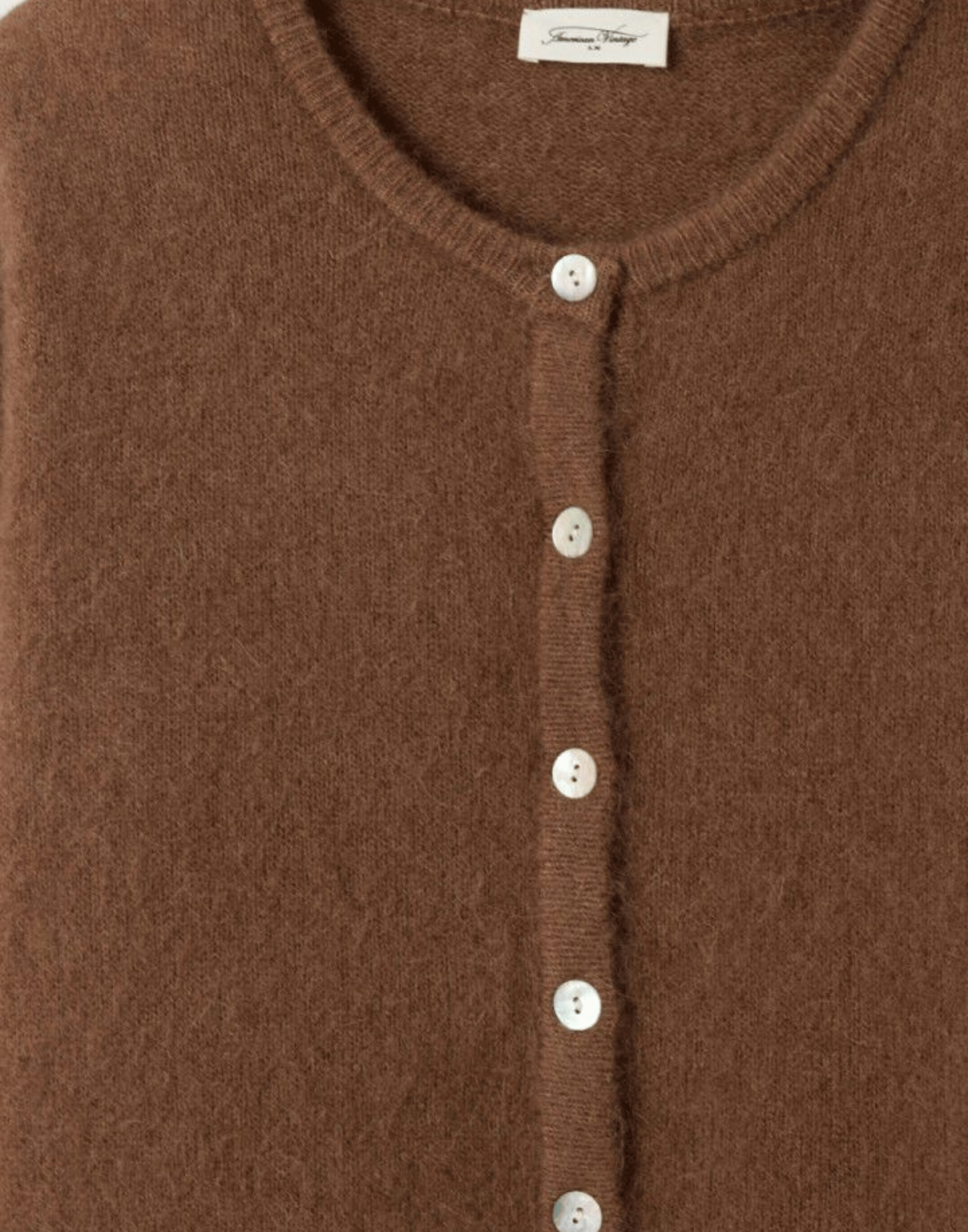 Chocolate Melange Wool & Alpaca Vitow Cardigan