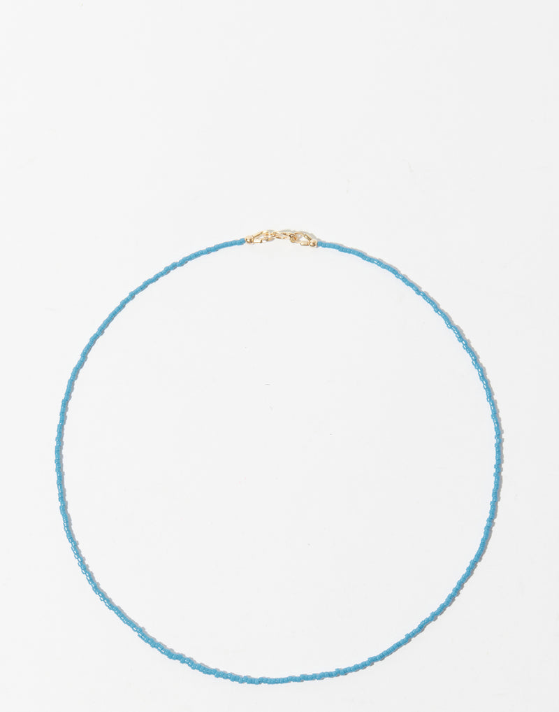Blue & Gold Paisley Necklace