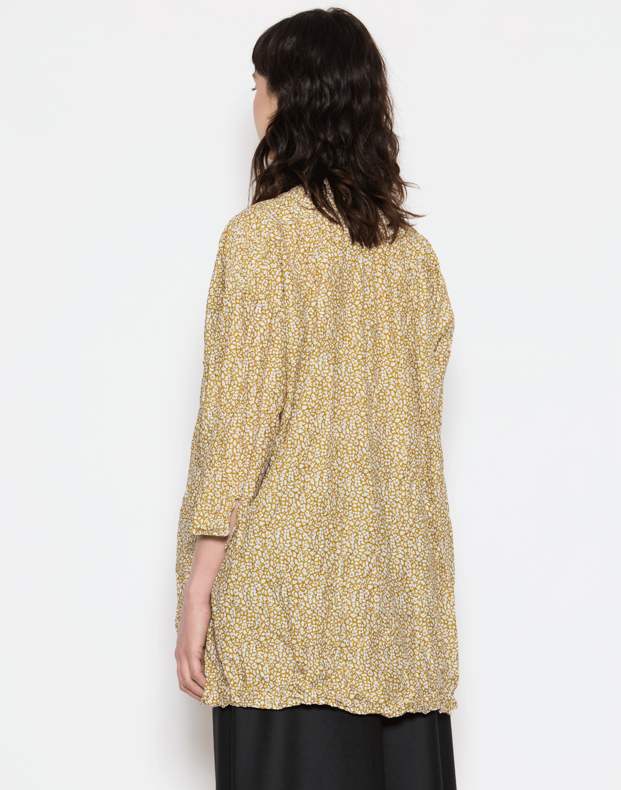 Gold Ditsy Floral Liberty Print Cotton Kora Lavato Top