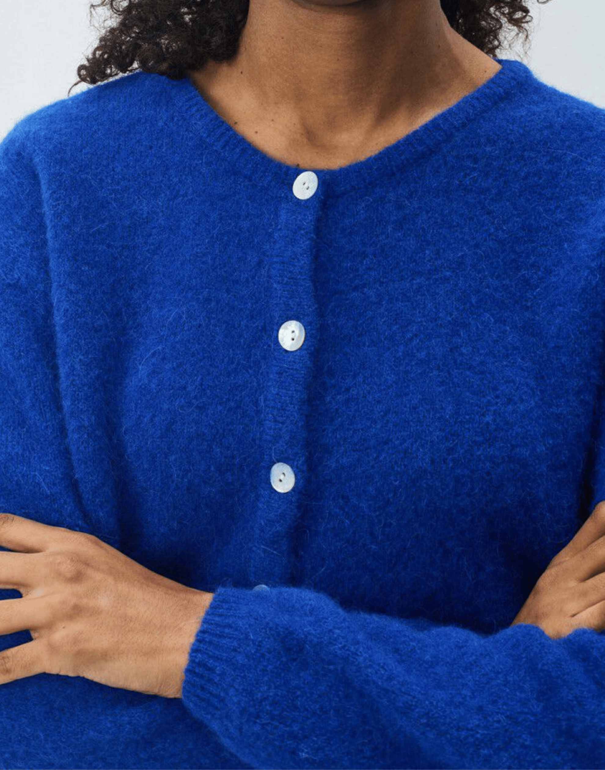 Royal Blue Wool & Alpaca Vitow Cardigan