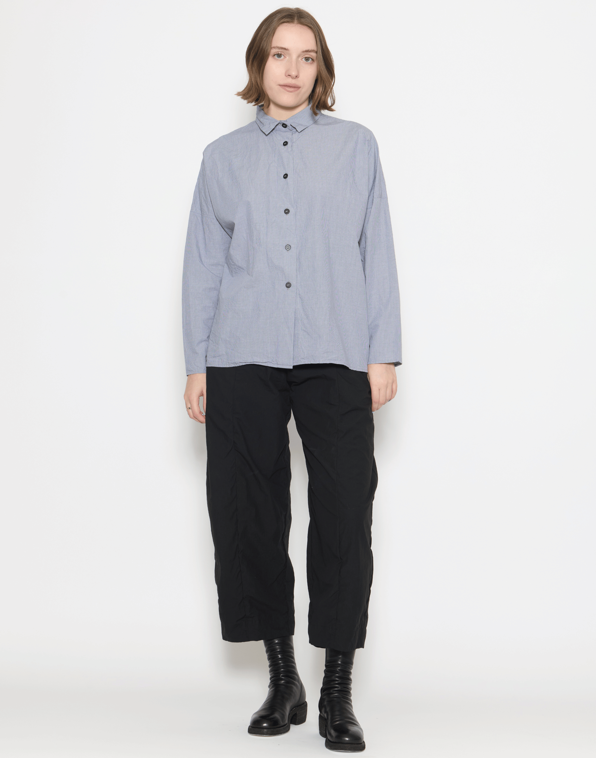 Black Cotton Sandra Pants