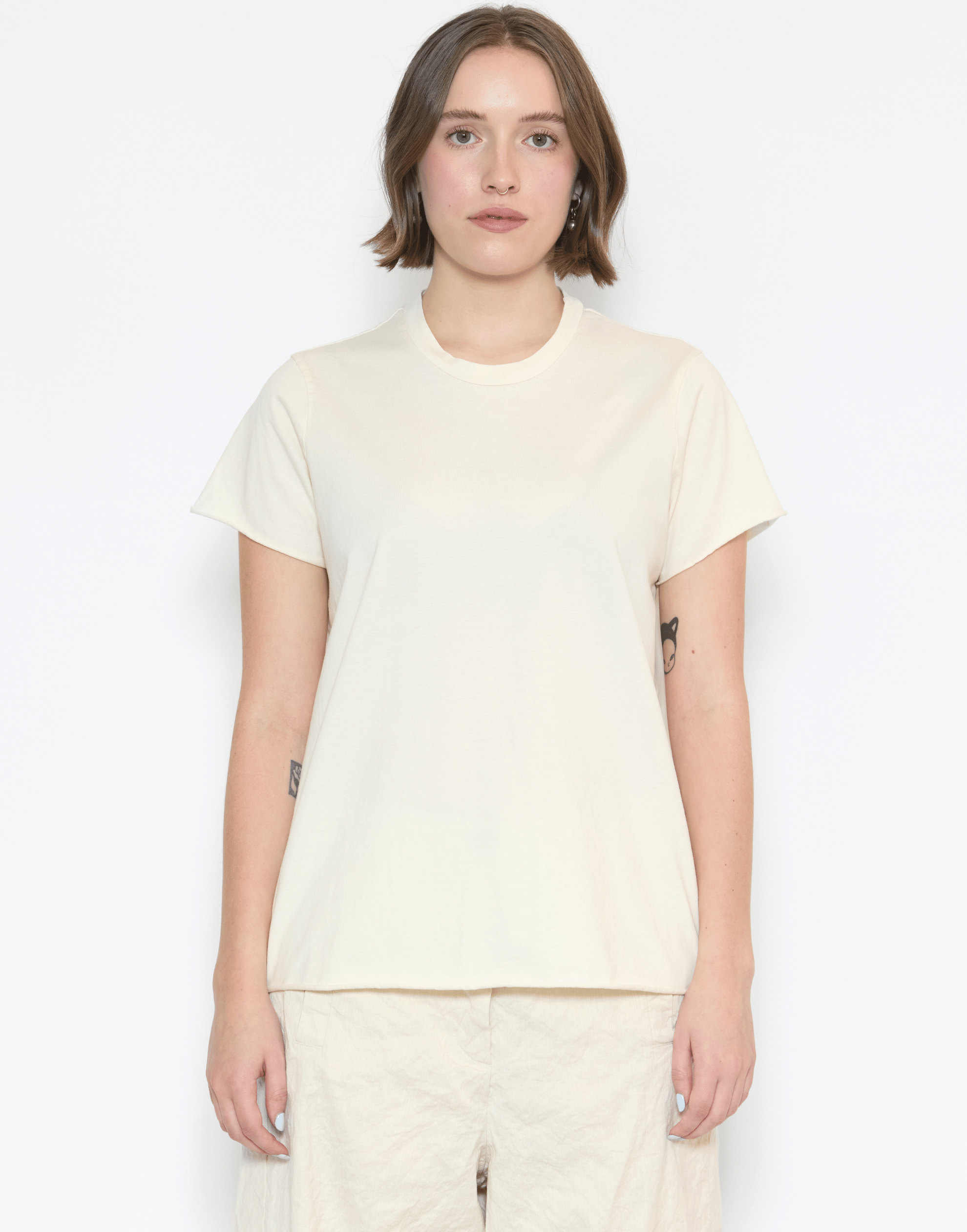 Avorio Cotton Maglia Rico T-Shirt