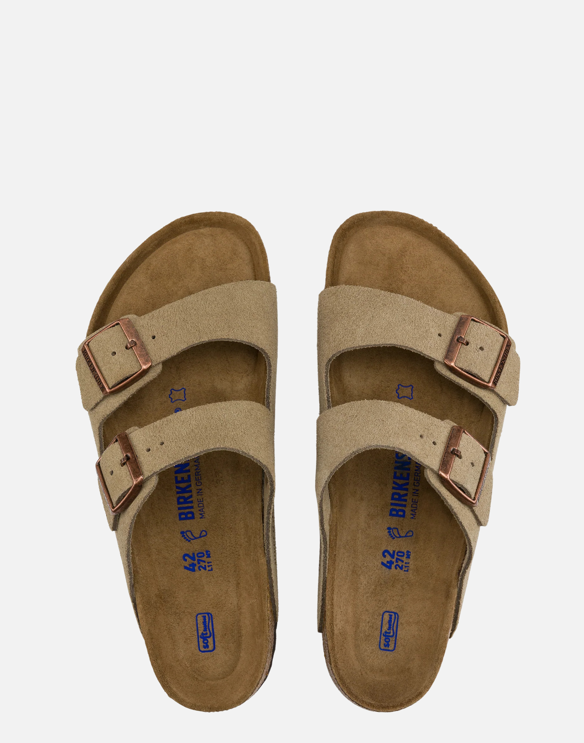 Regular SFB Taupe Suede Leather Arizona Sandals