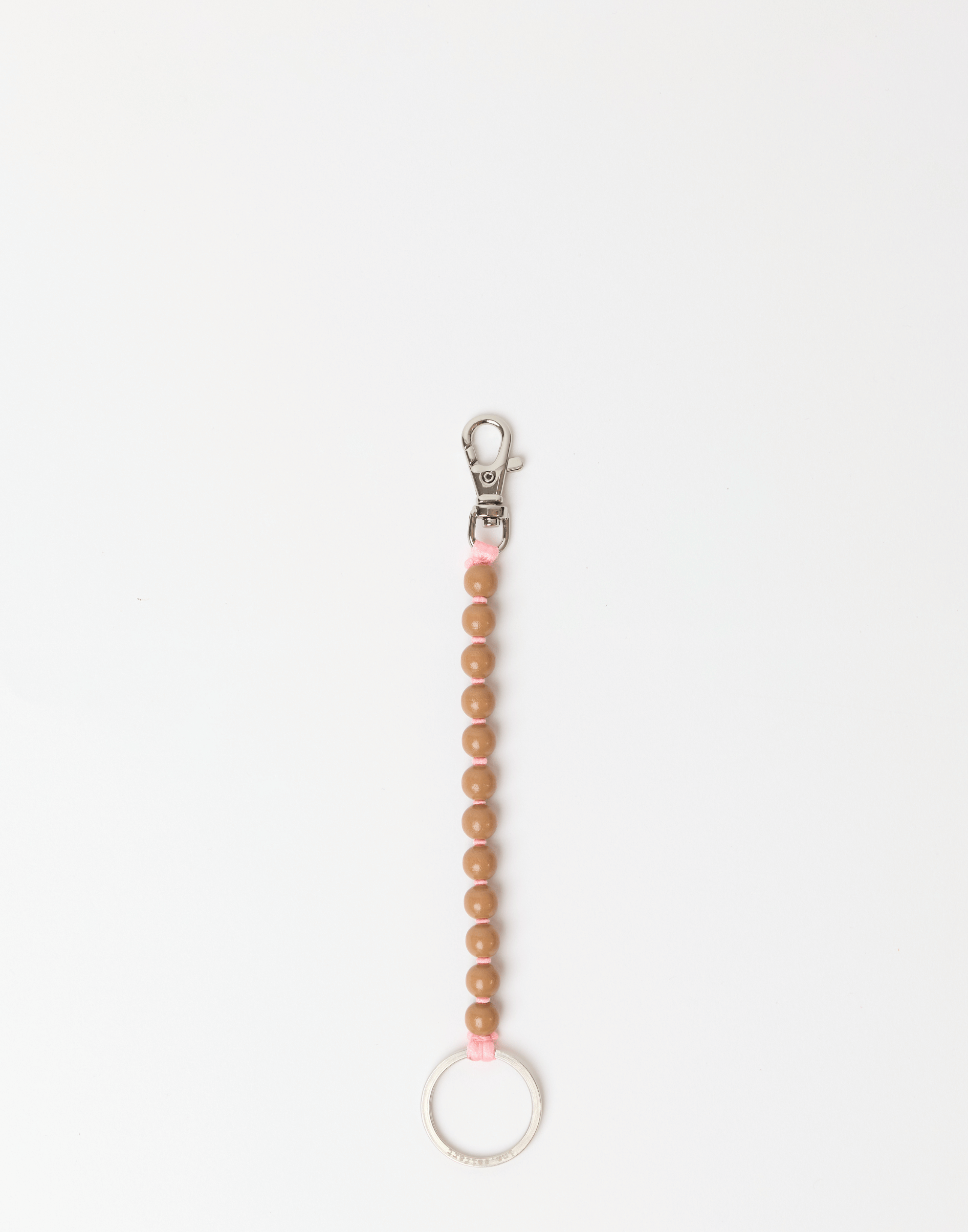 Mocca & Pink Perlen Short Key Chain
