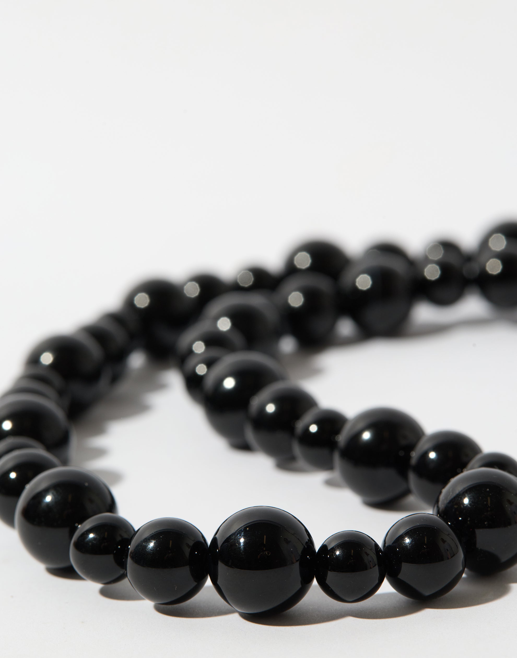 Onyx & Silver Louie Necklace