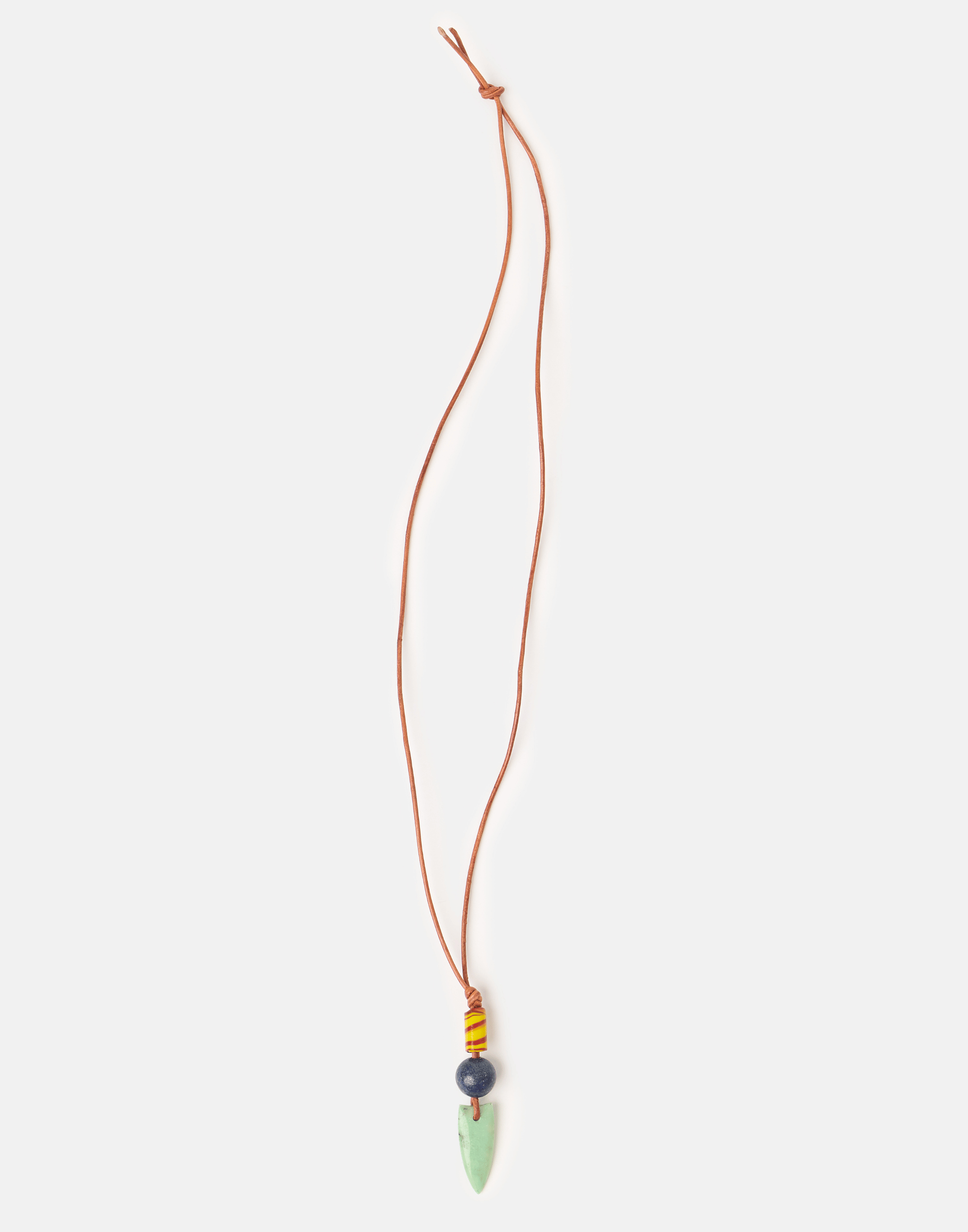 Carved Mixed Stone Pendant Necklace