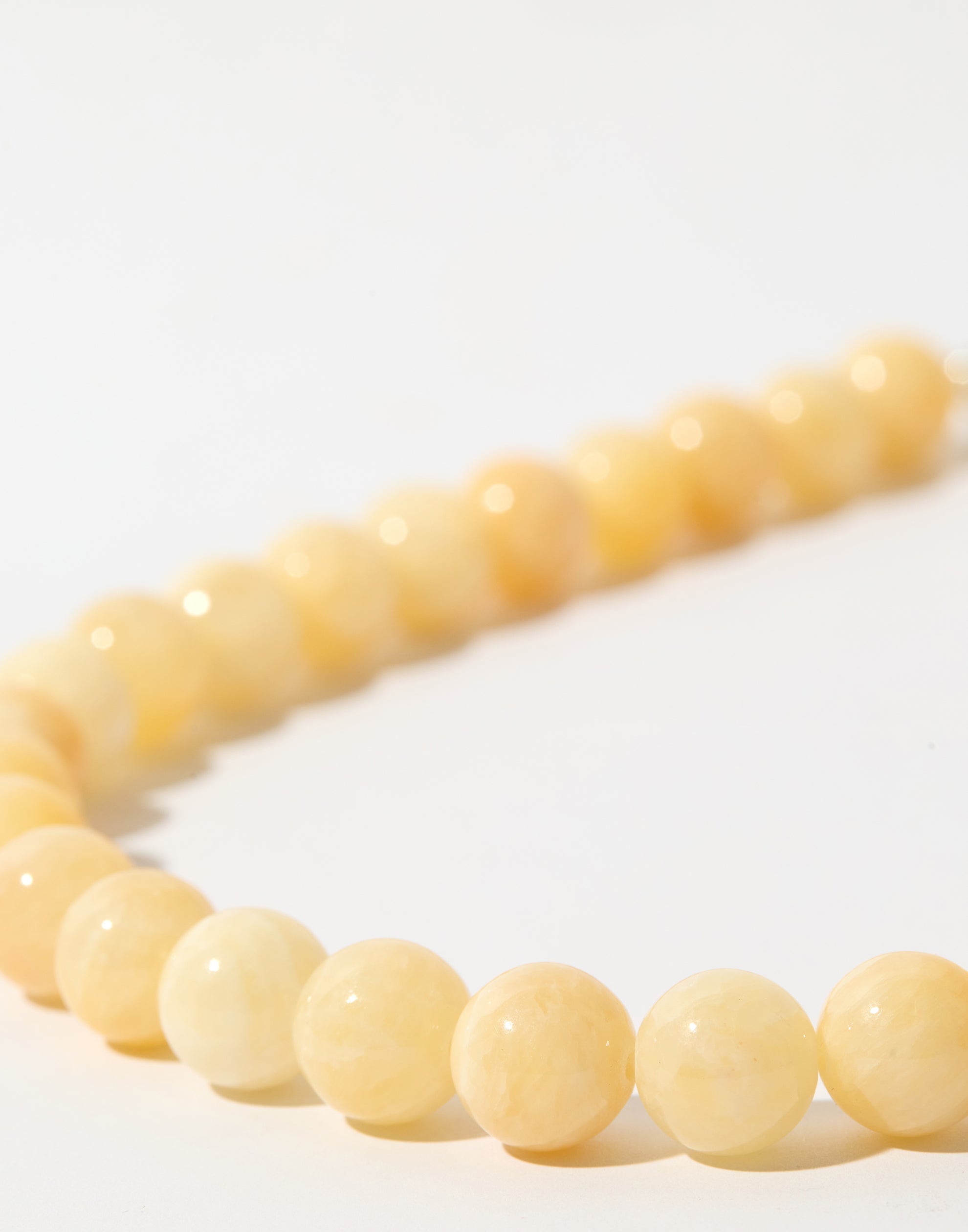 Yellow Calcite & Silver Daphne Necklace