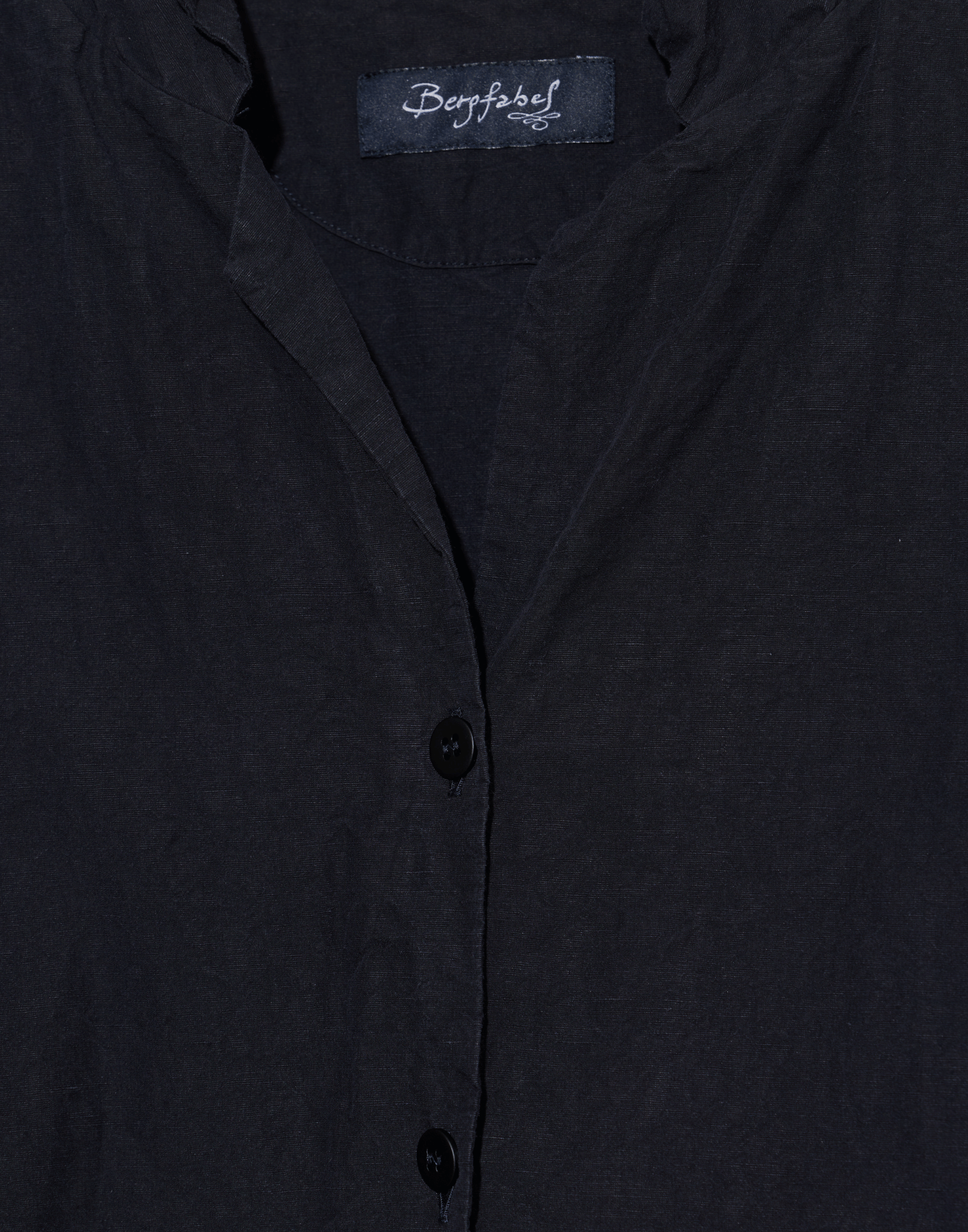 Black Cotton & Linen Jenny Shirt Jacket